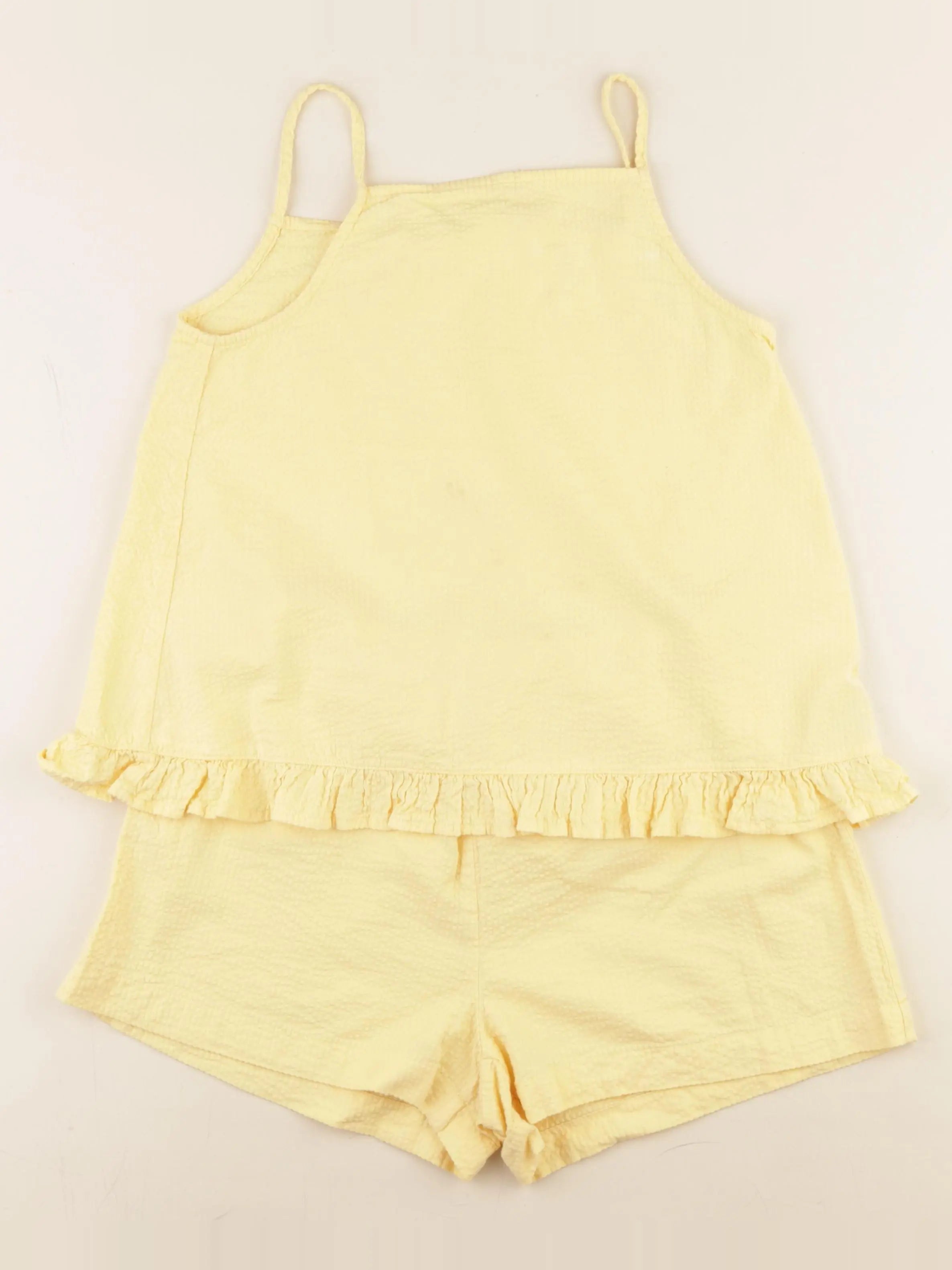 H&M - pyjama coton jaune - 9/10 ans