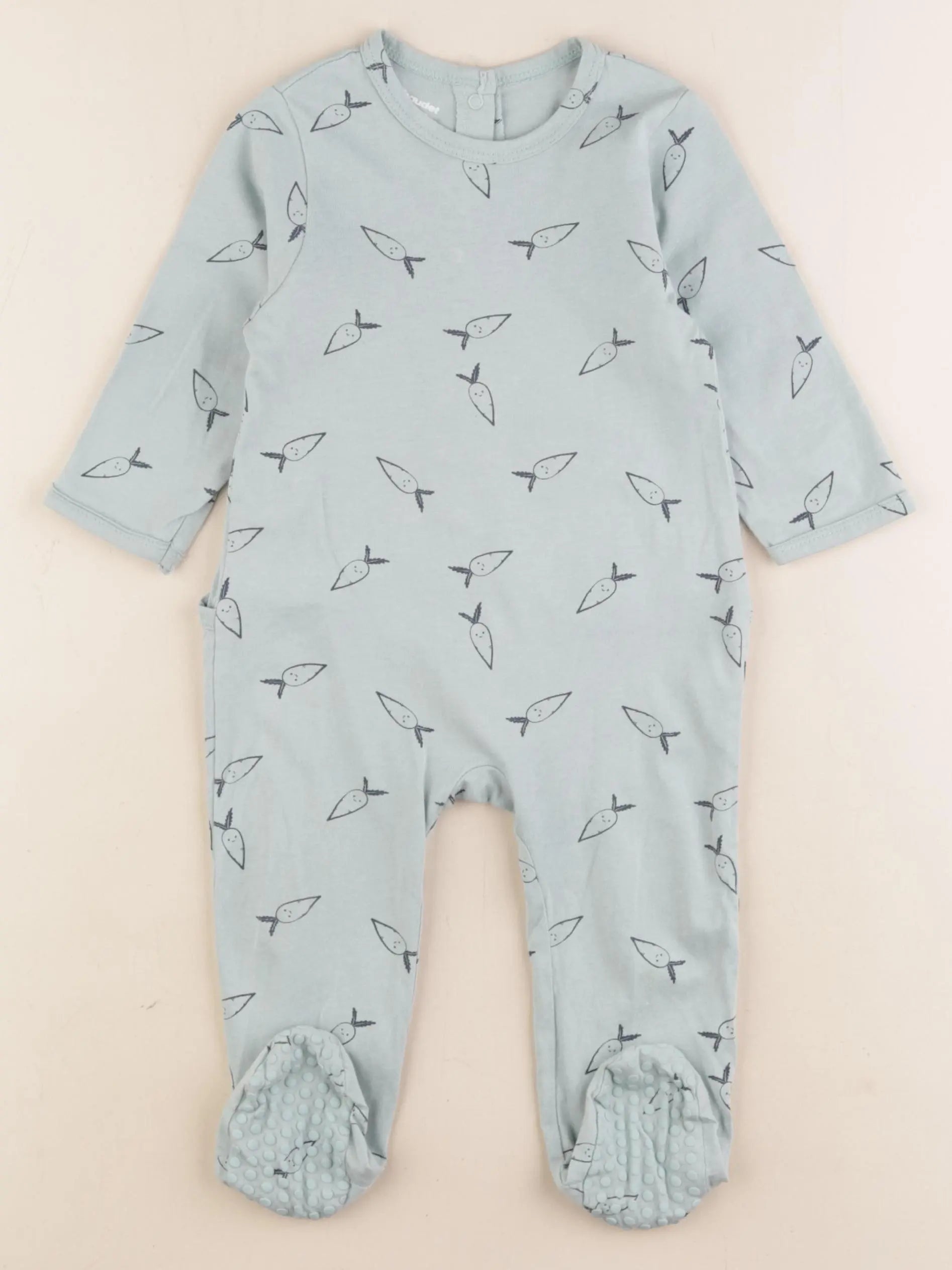 Vertbaudet - pyjama coton vert - 12 mois