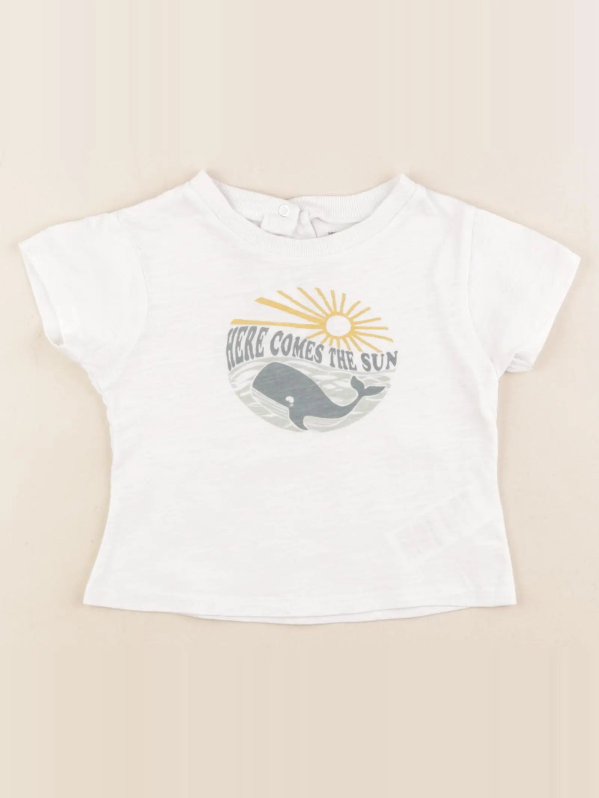 Vertbaudet - tee-shirt blanc - 12 mois