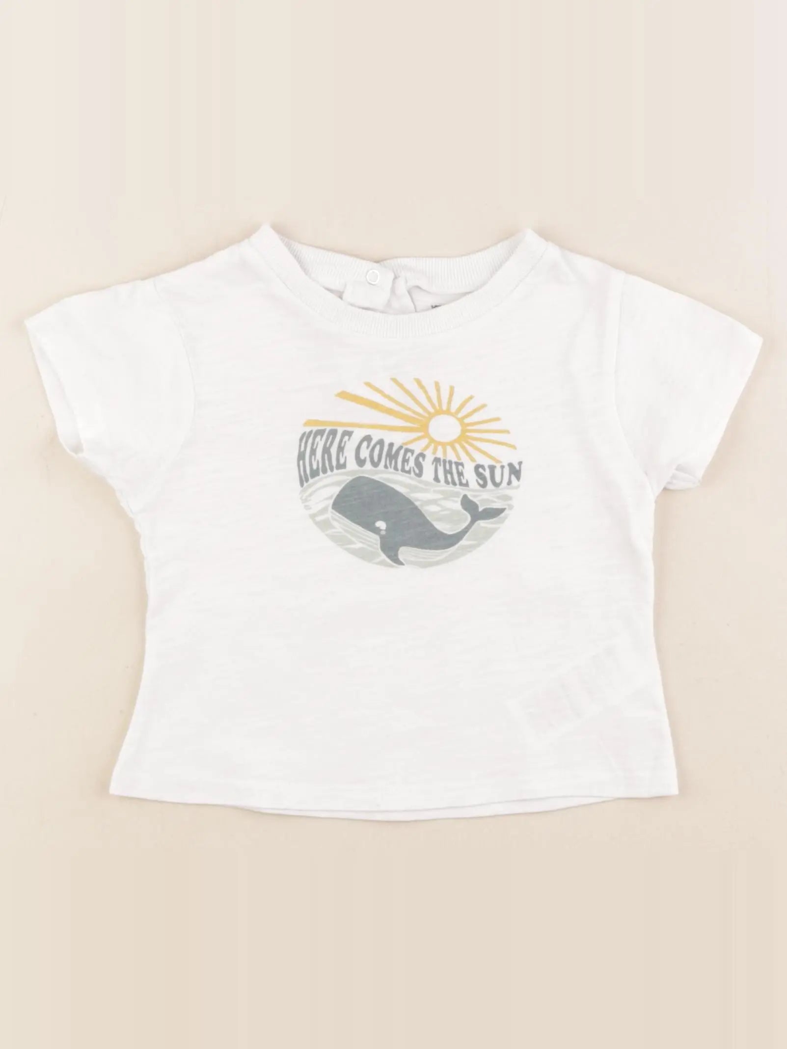 Vertbaudet - tee-shirt blanc - 12 mois