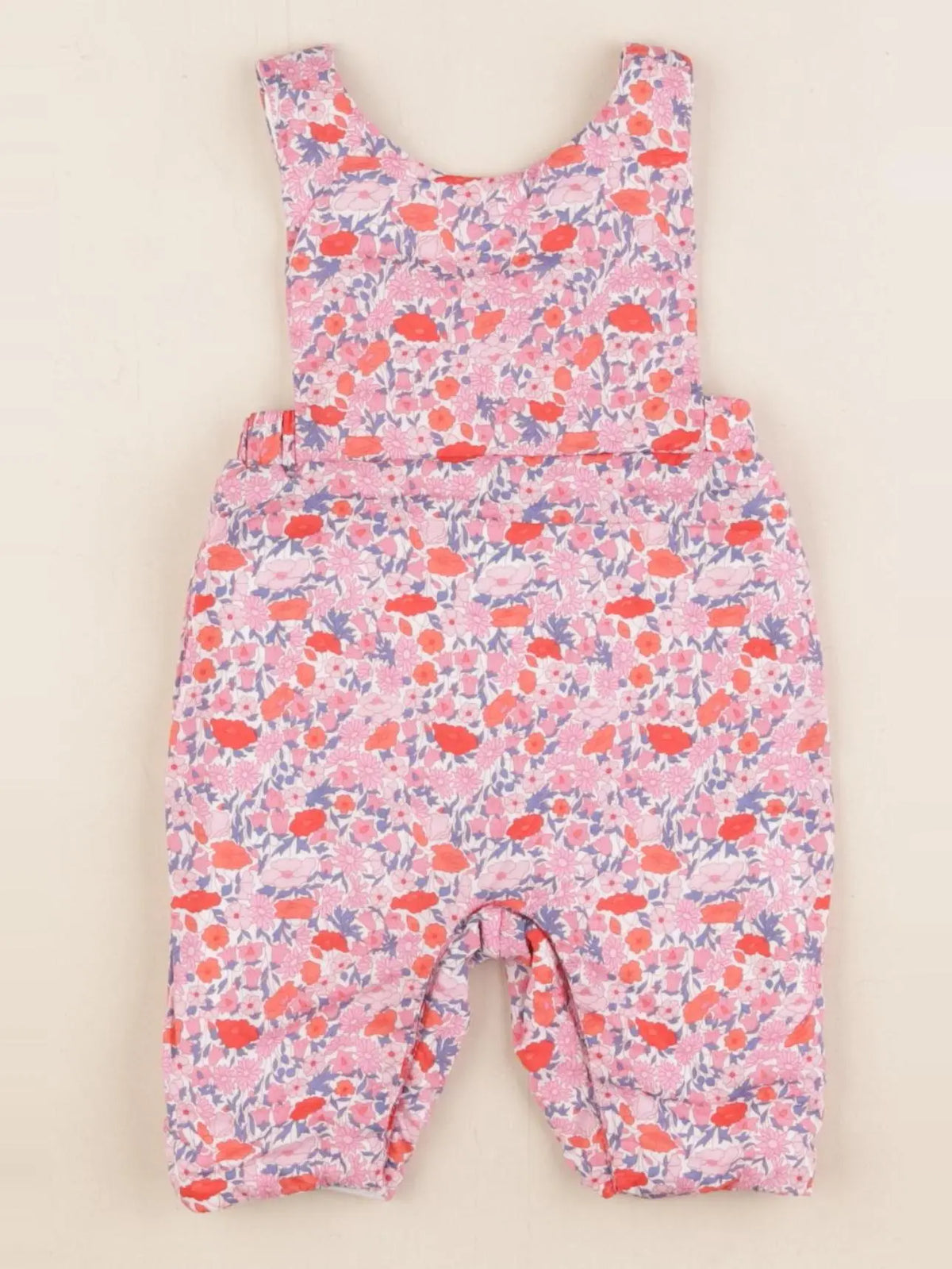 Jacadi - salopette doublé, liberty rose - 1 mois