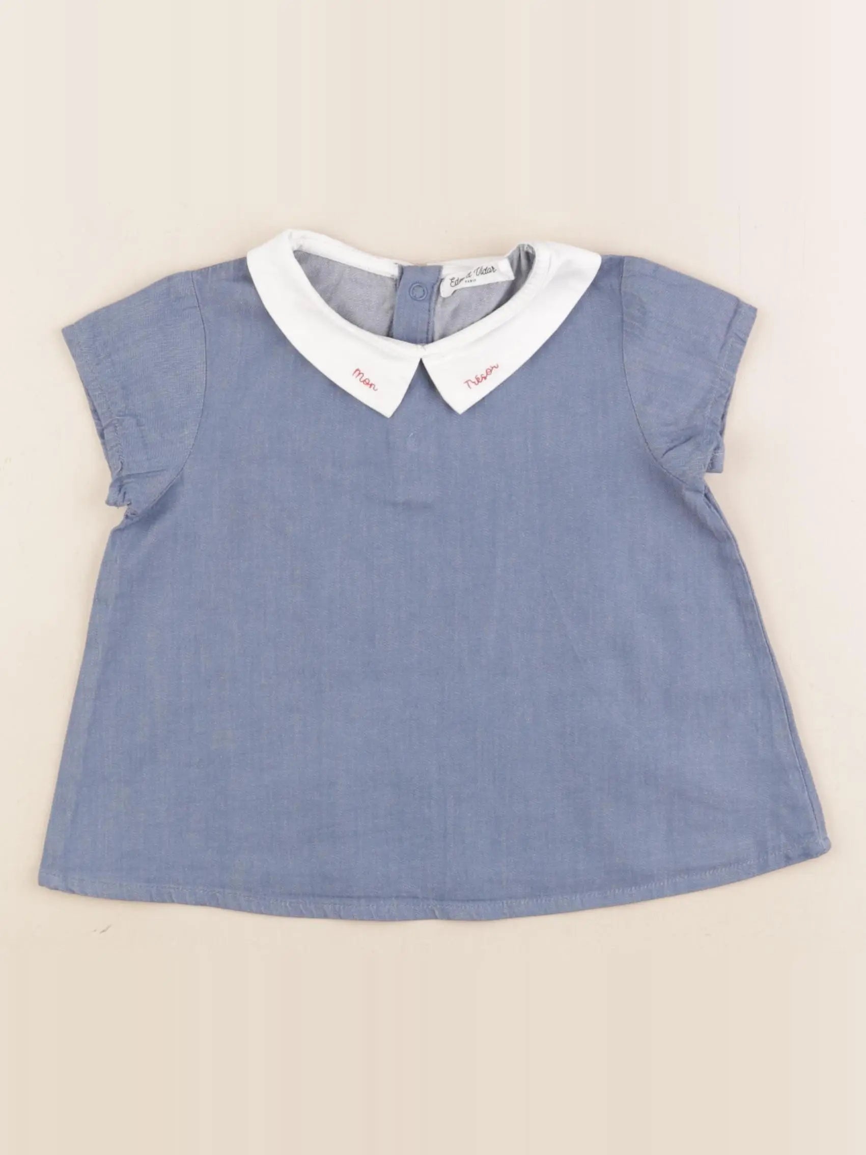 Eden & Victor - blouse bleu - 2 ans