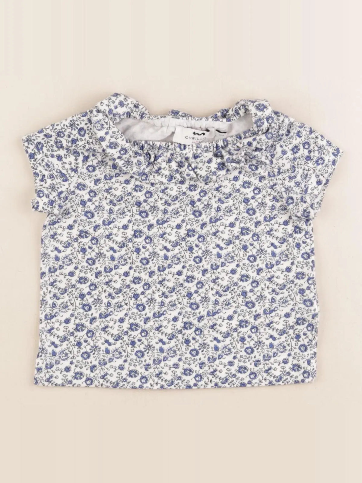 Cyrillus - tee-shirt bleu - 6 mois