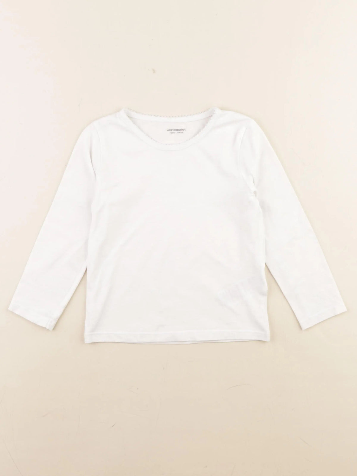 Vertbaudet - maillot de corps blanc - 4 ans