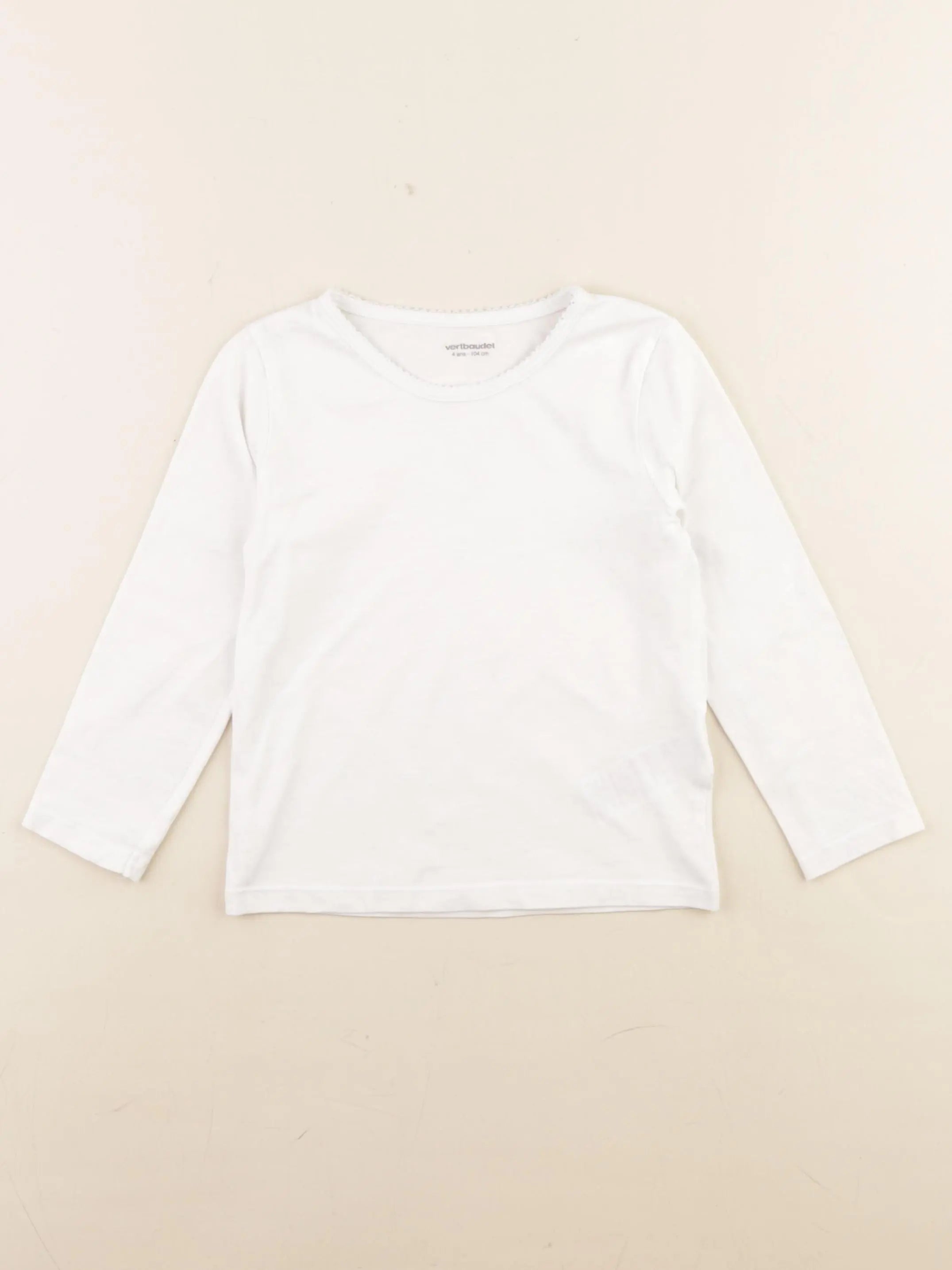 Vertbaudet - maillot de corps blanc - 4 ans