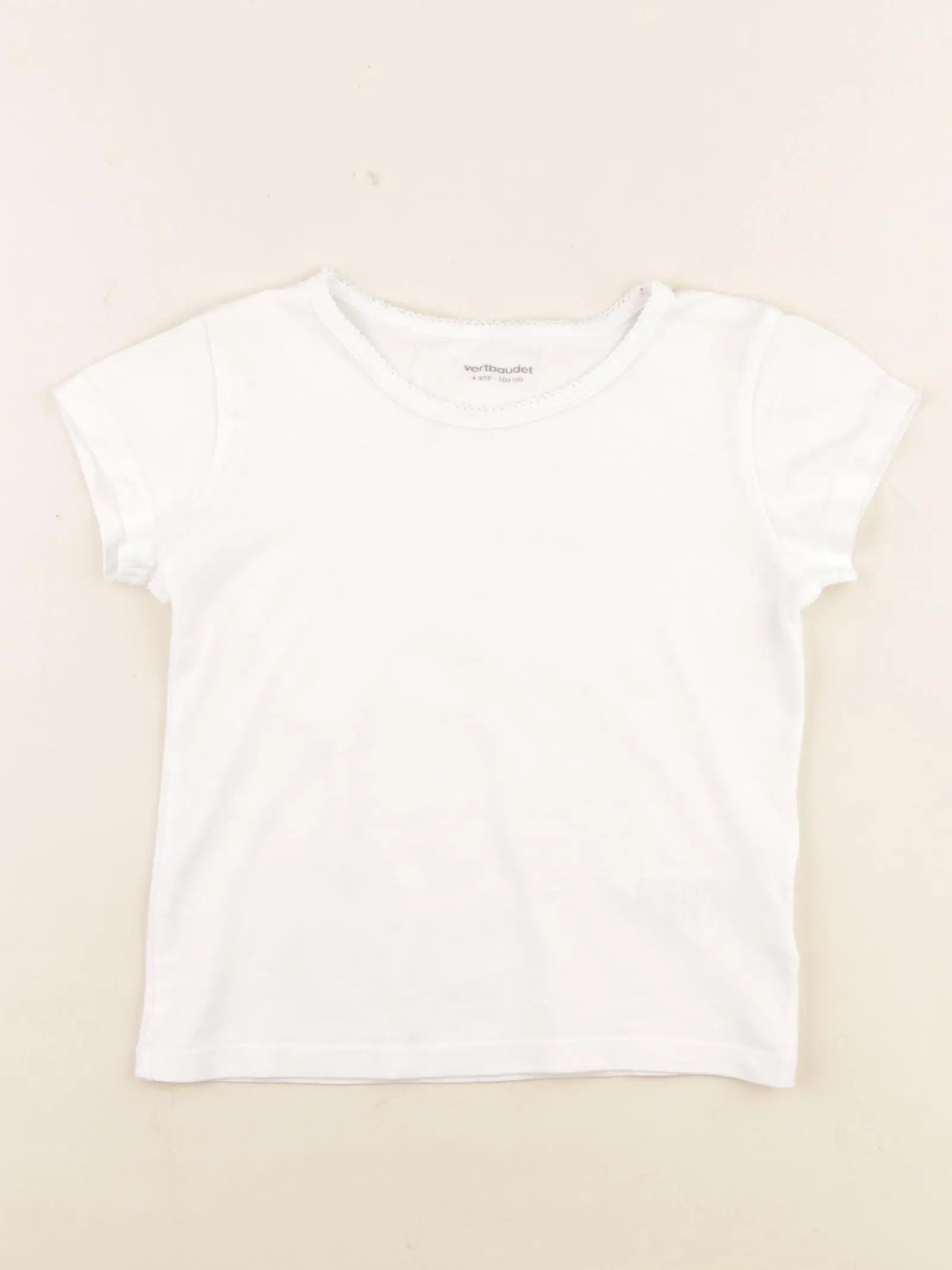 Vertbaudet - maillot de corps blanc - 4 ans