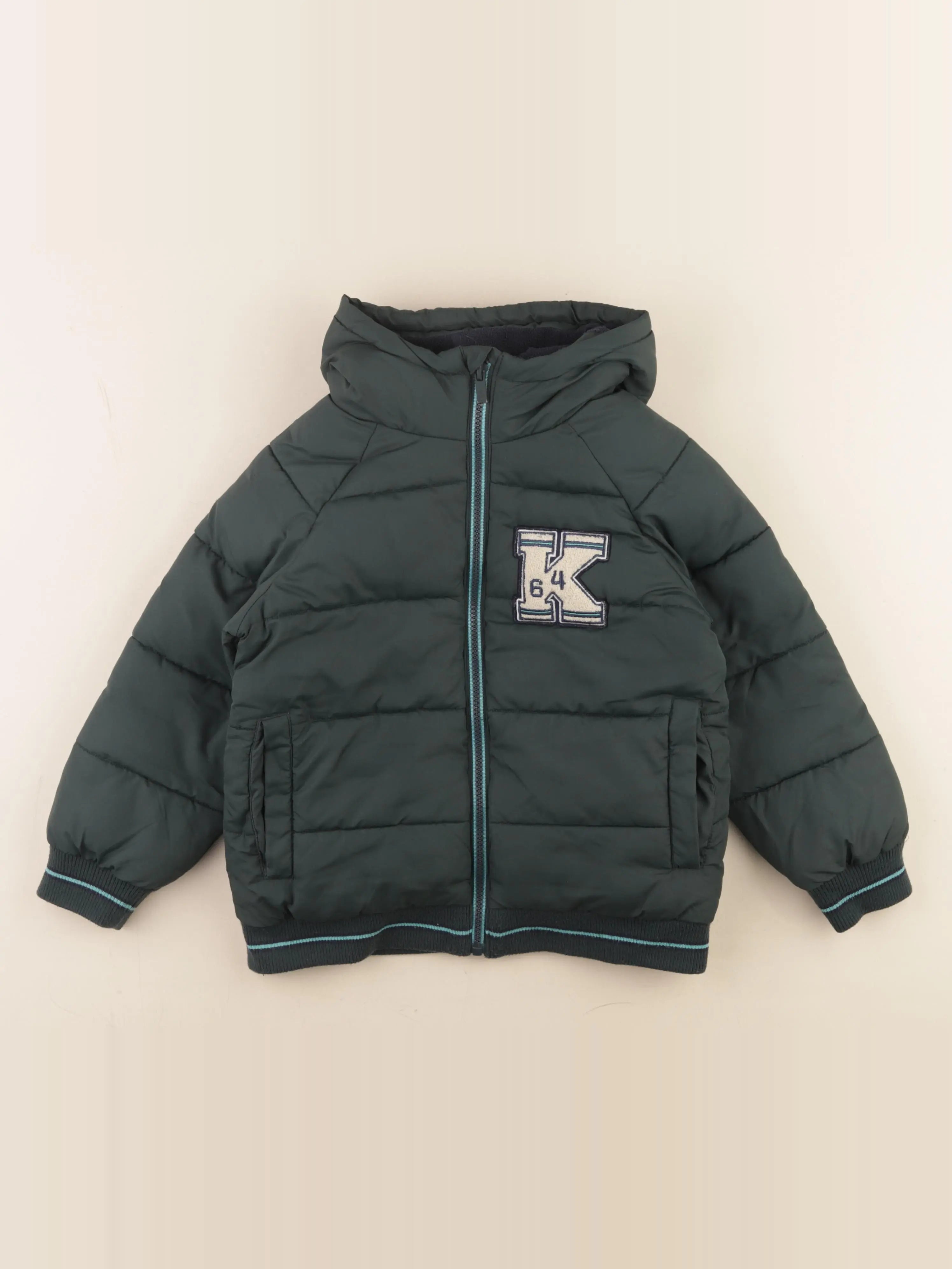 Vertbaudet - doudoune vert - 6 ans