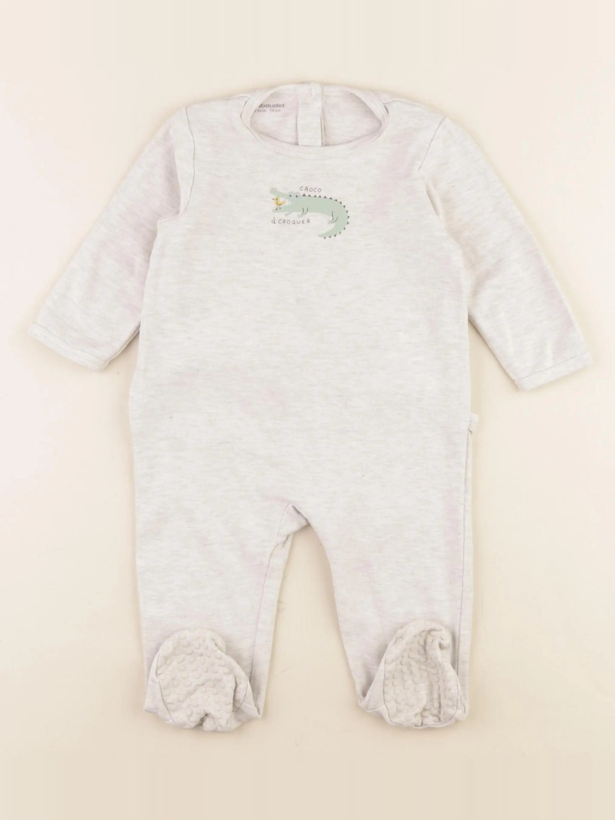 Vertbaudet - pyjama coton gris - 12 mois