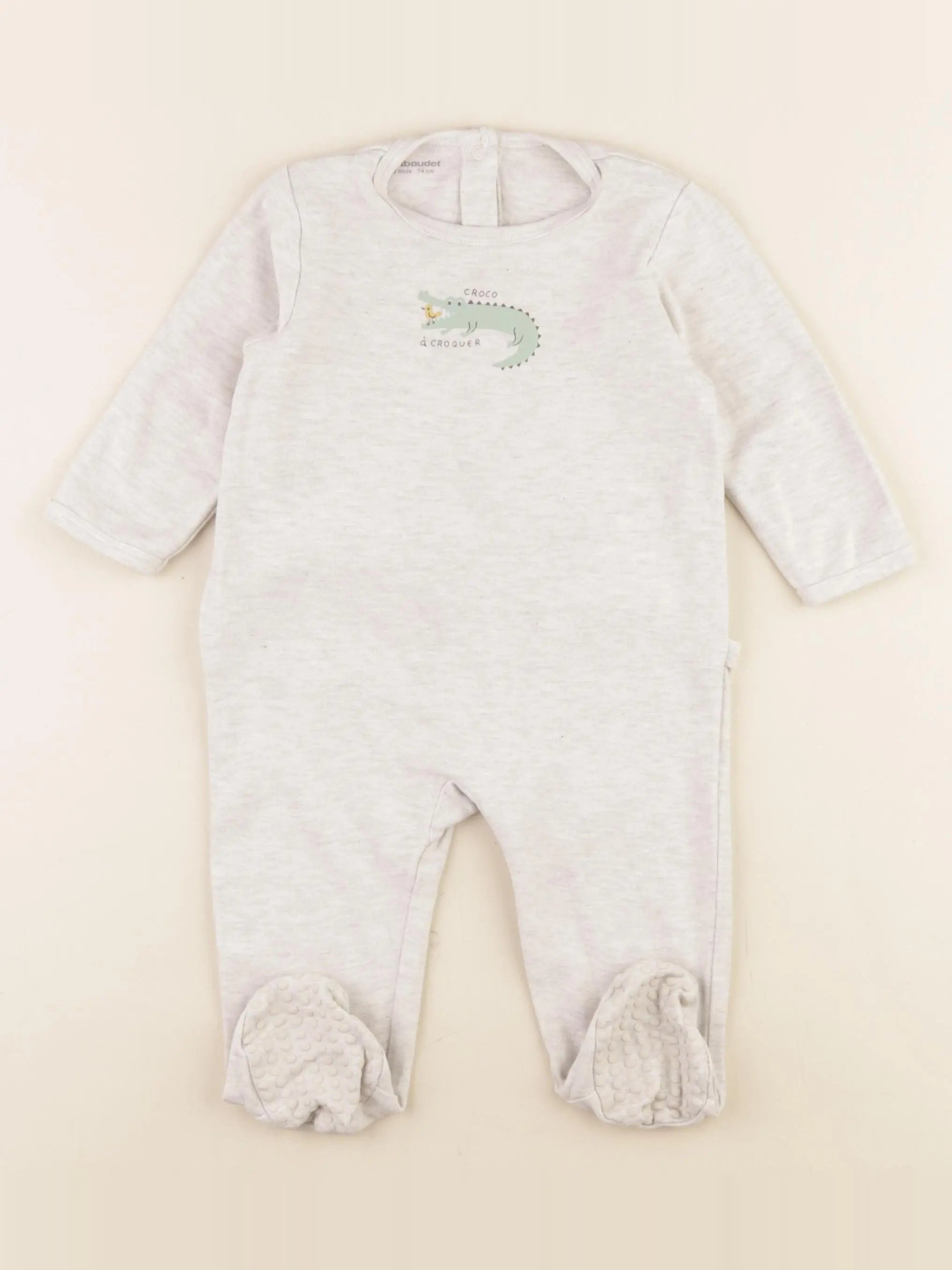 Vertbaudet - pyjama coton gris - 12 mois