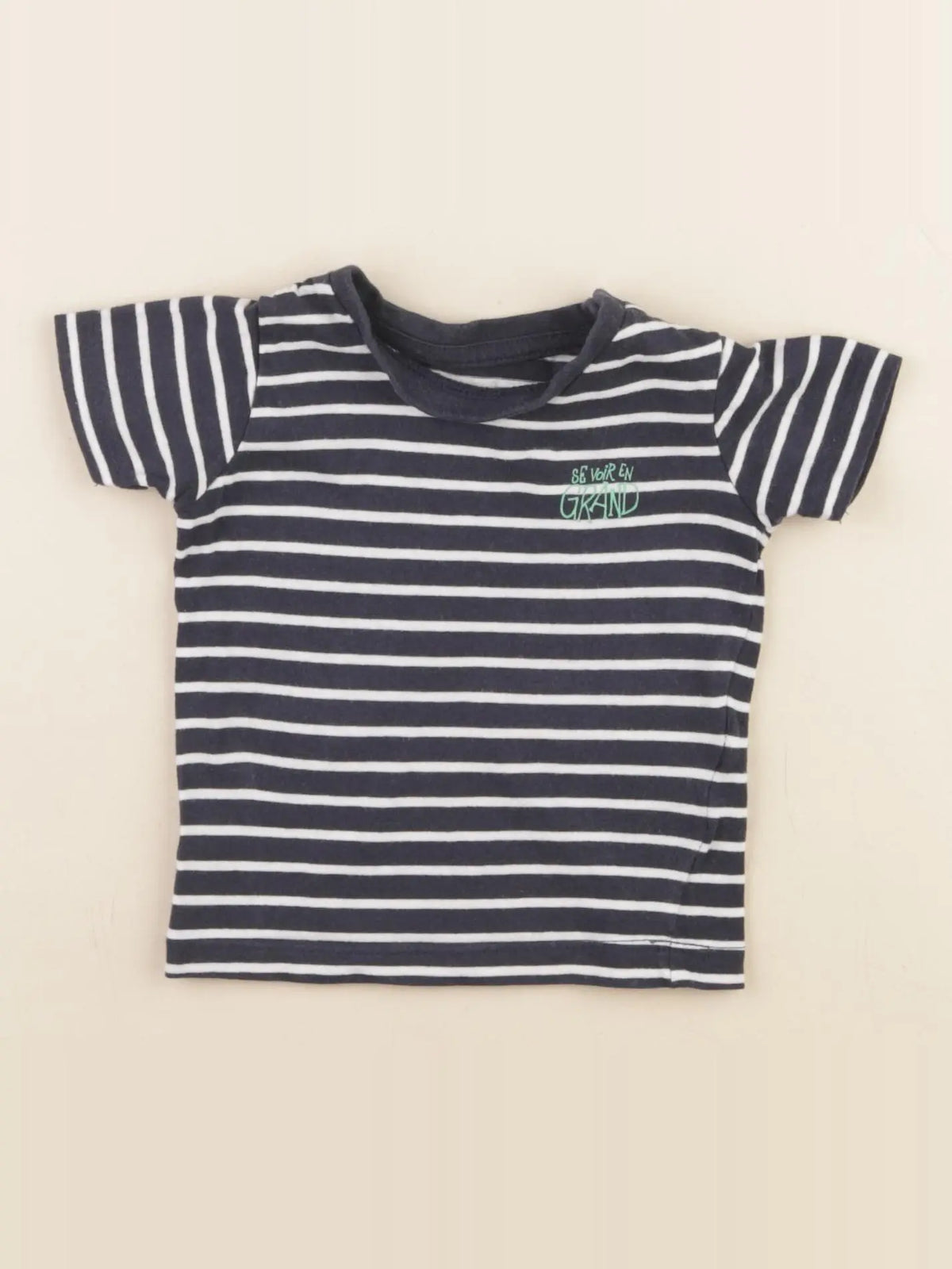 Vertbaudet - tee-shirt bleu - 3 mois