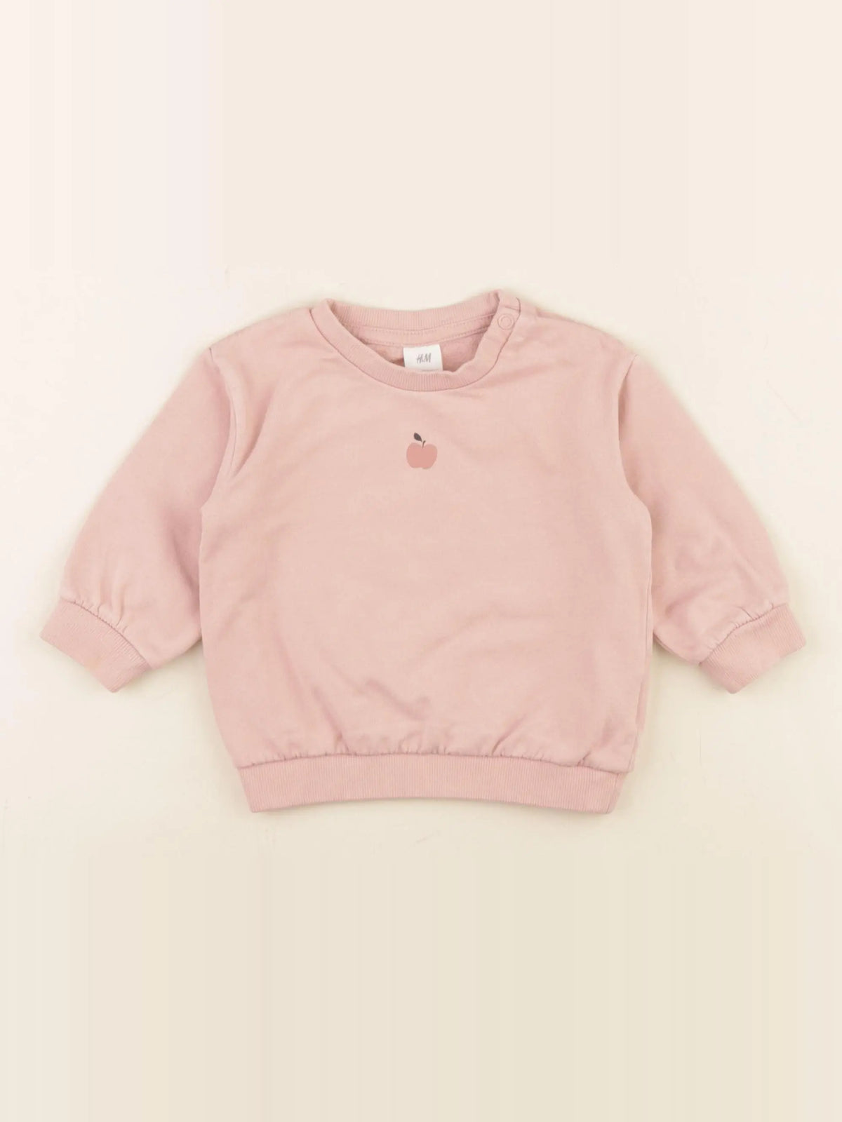 H&M - sweat rose - 4/6 mois