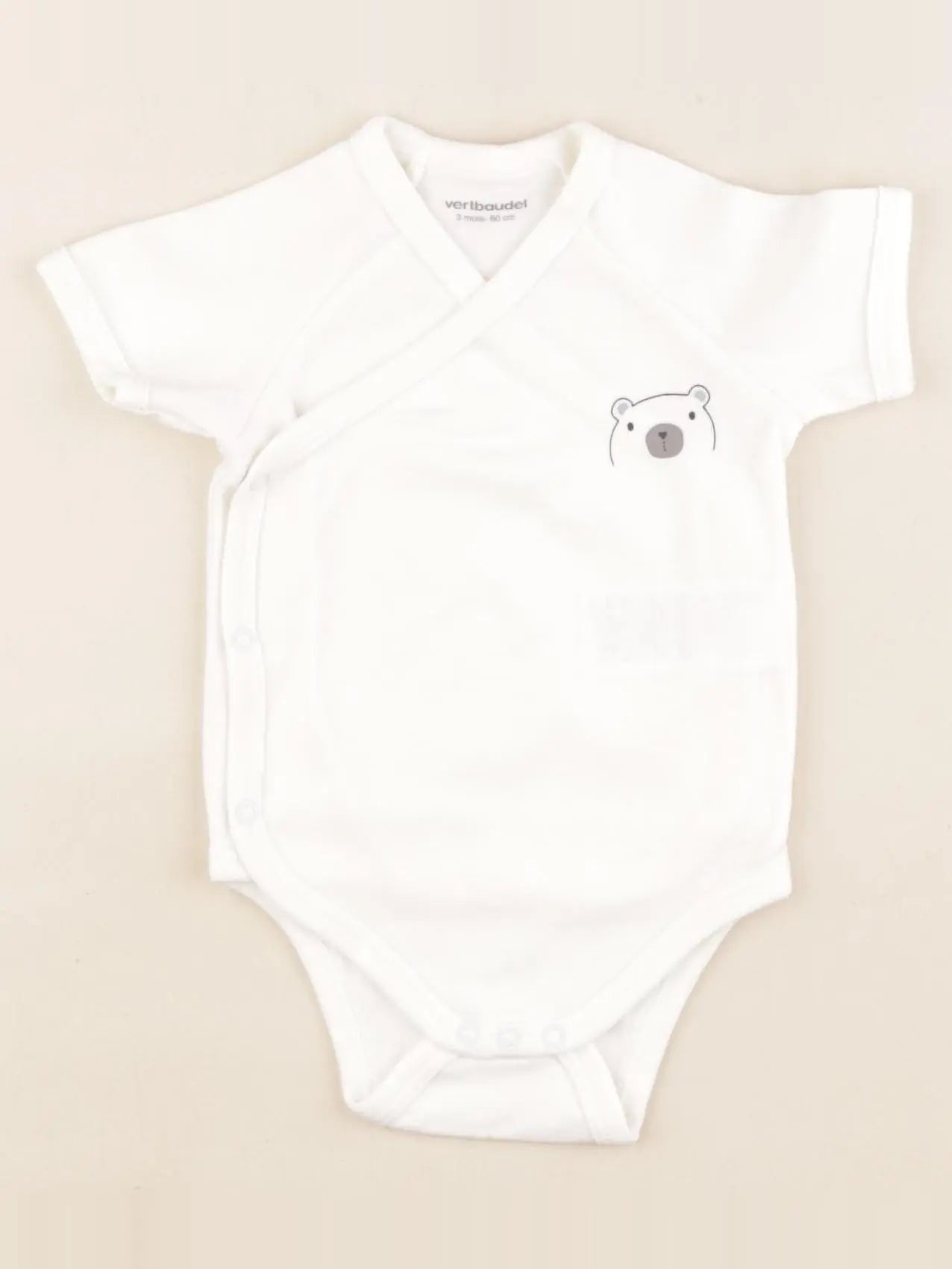 Vertbaudet - body blanc - 3 mois