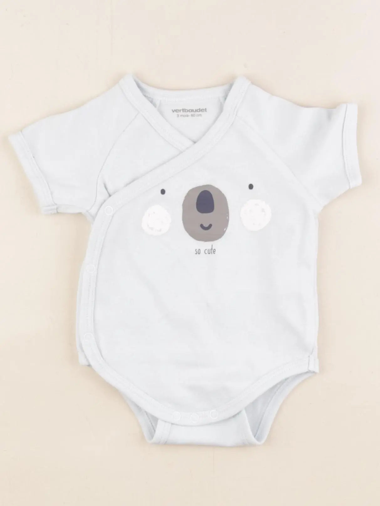Vertbaudet - body bleu - 3 mois
