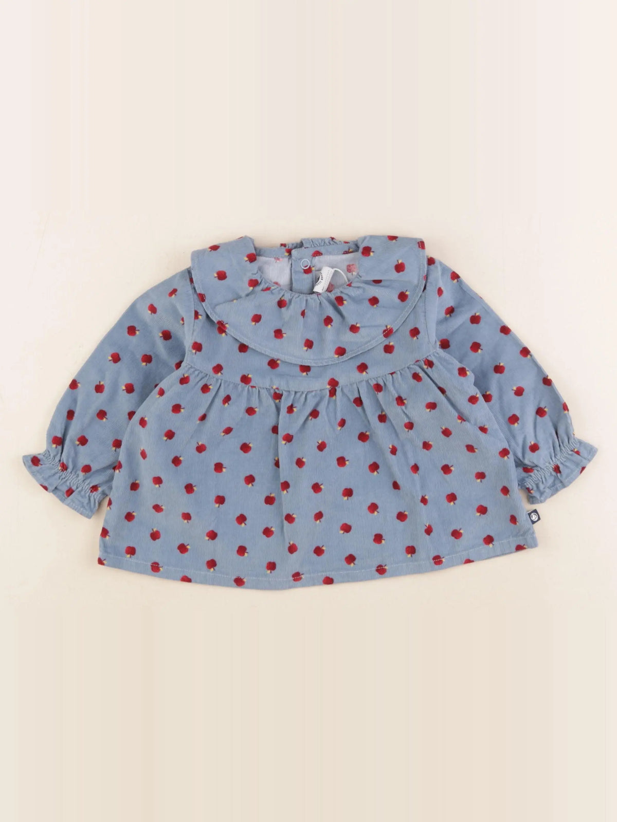 Petit Bateau - blouse bleu - 6 mois
