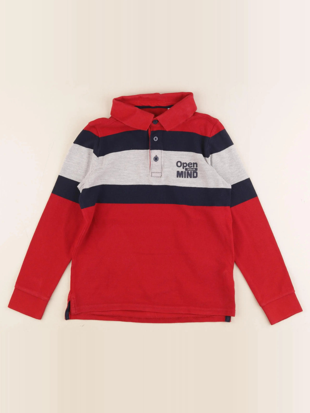 Okaidi - polo gris - 8 ans