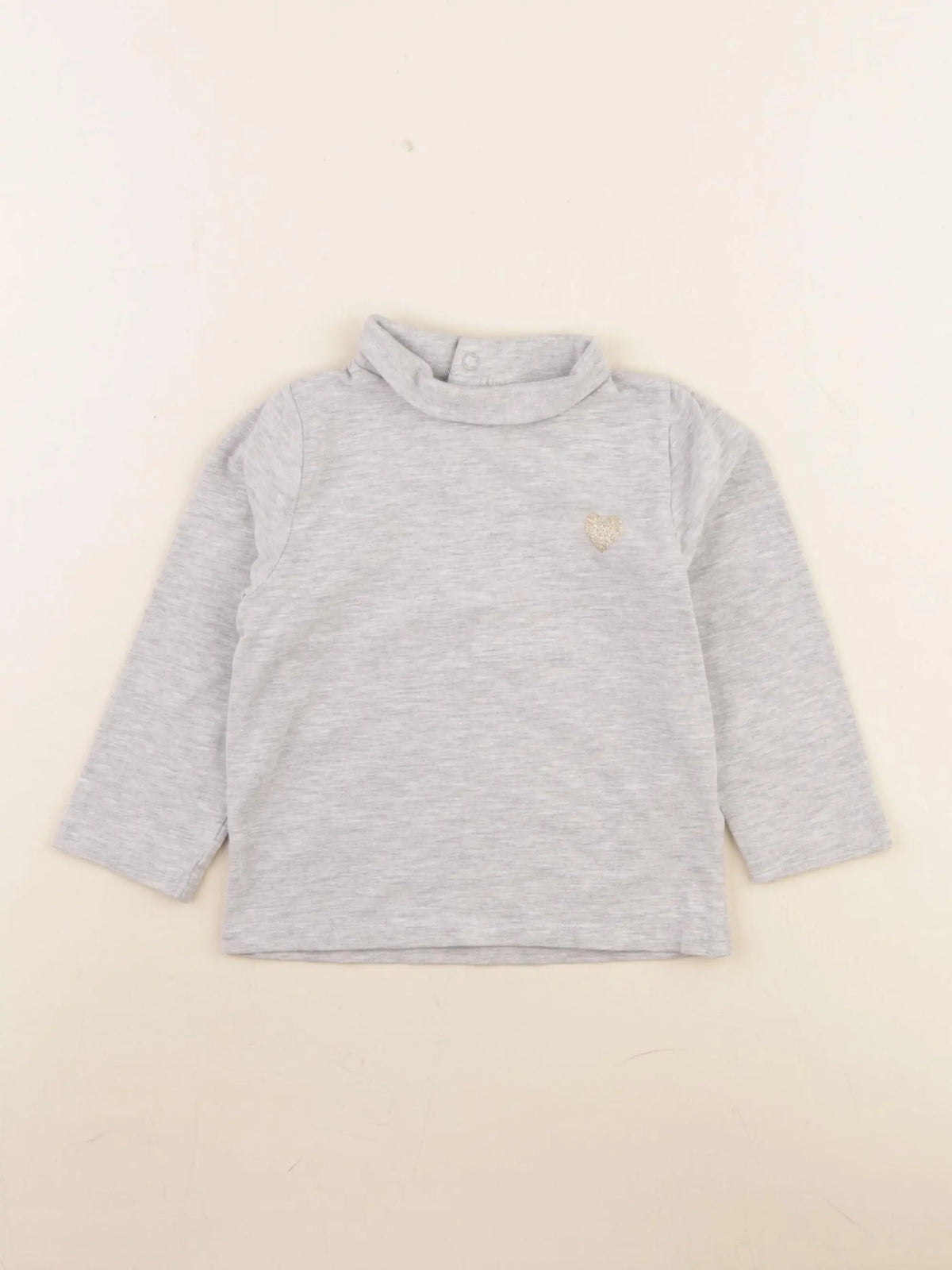 Vertbaudet - sous-pull gris - 18 mois