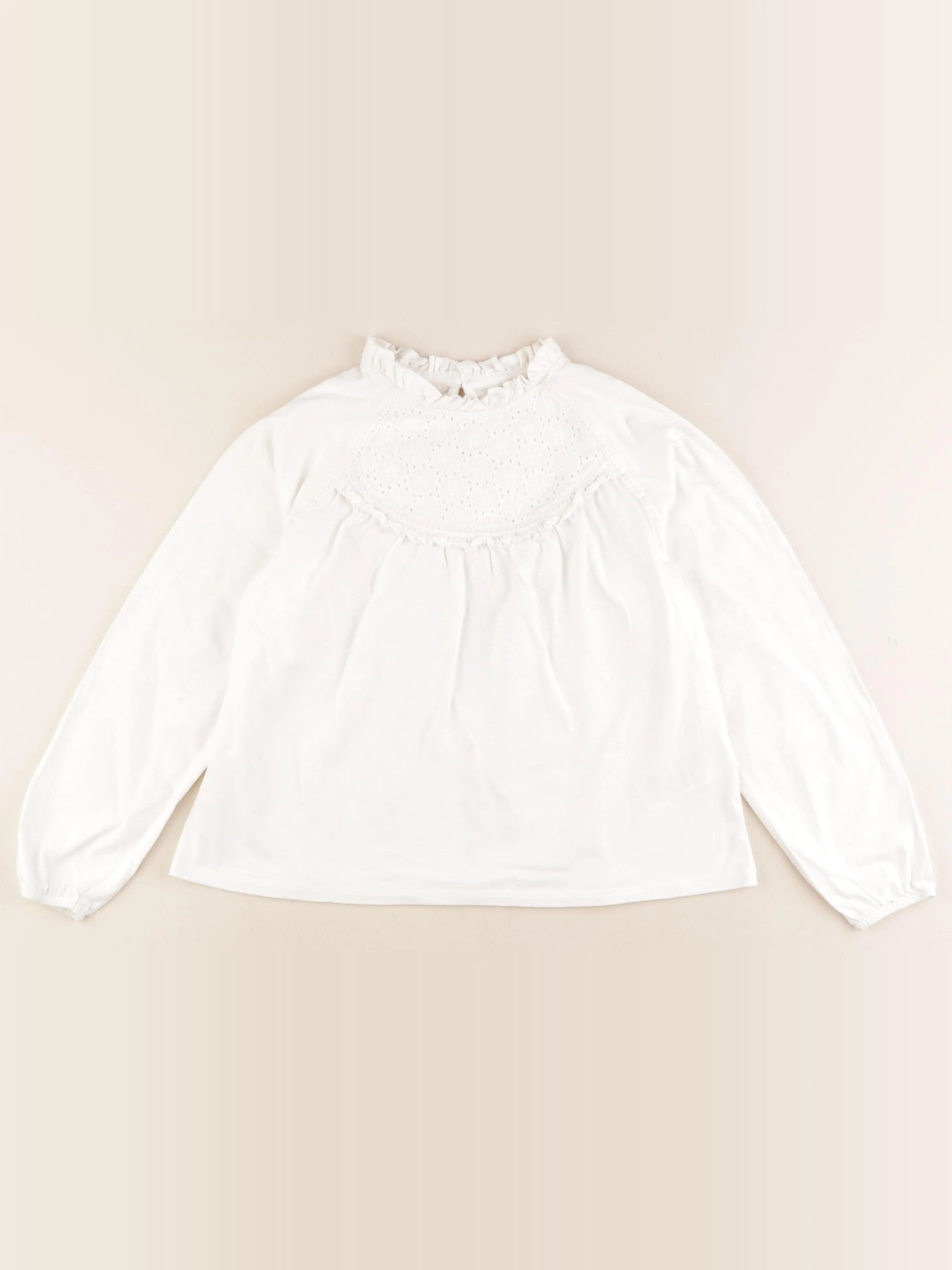 Vertbaudet - tee-shirt blanc - 8 ans