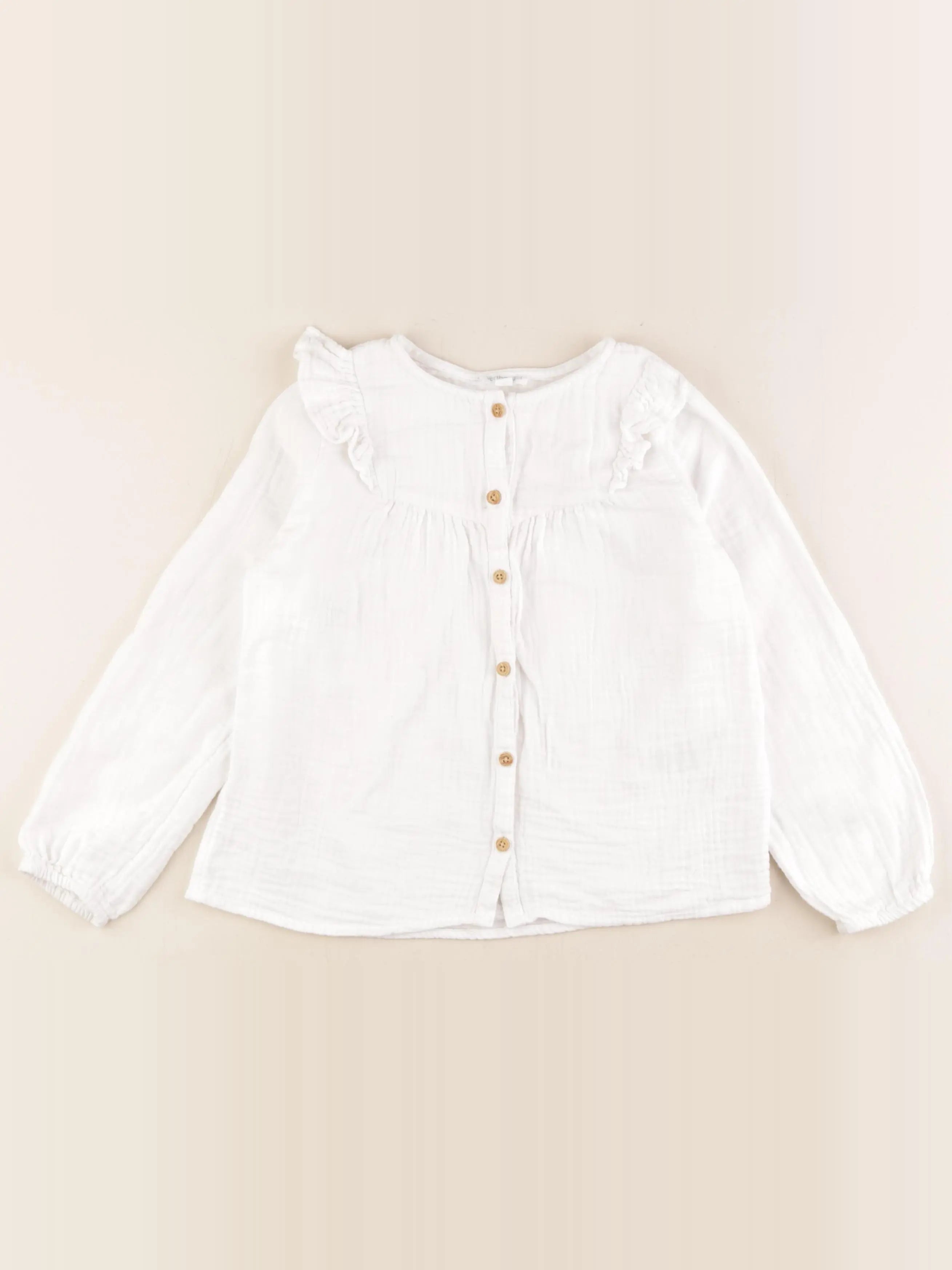 Vertbaudet - blouse blanc - 7 ans