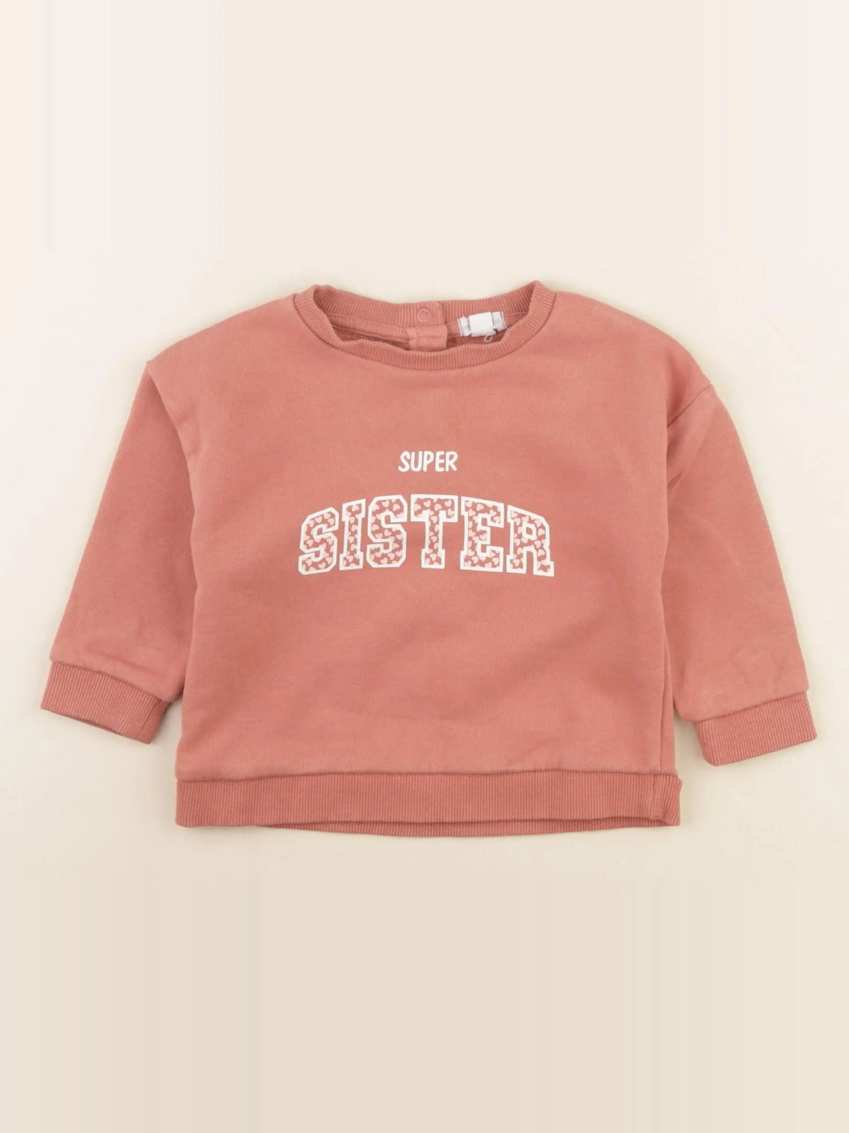 Vertbaudet - sweat rose - 18 mois