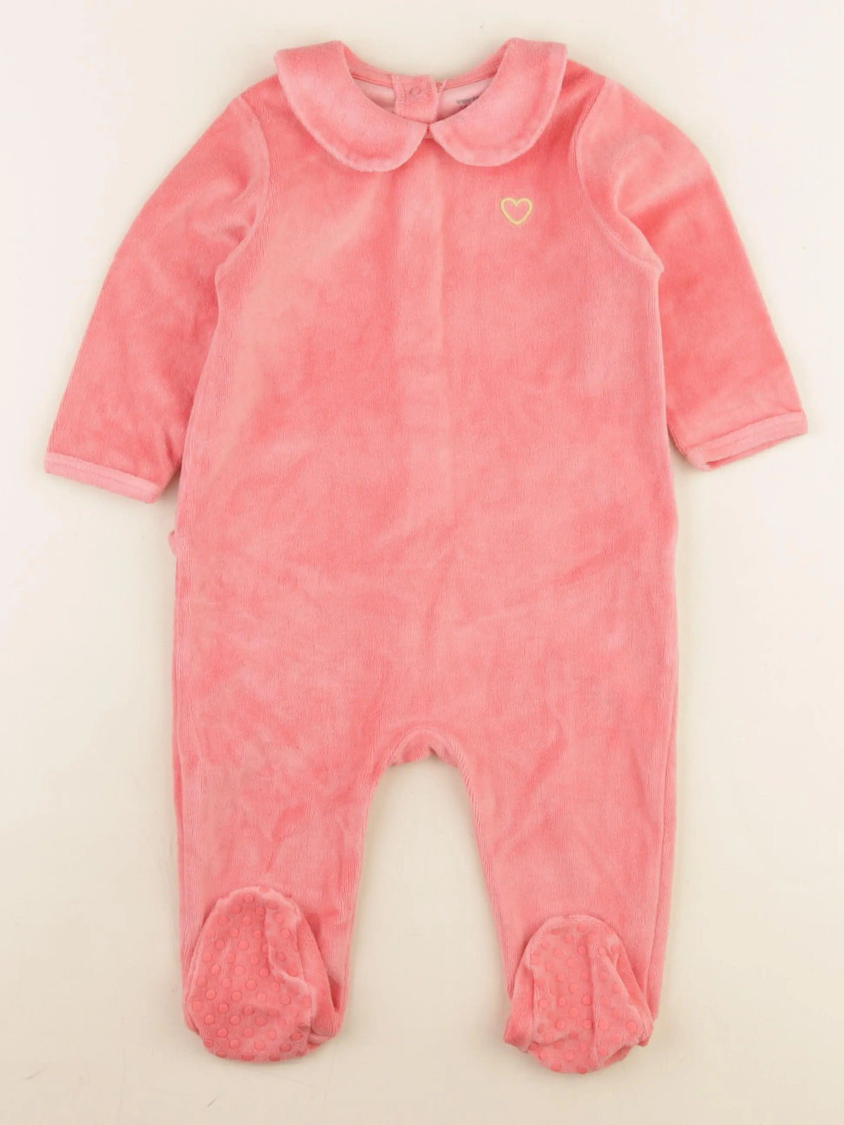 Vertbaudet - pyjama velours orange - 12 mois