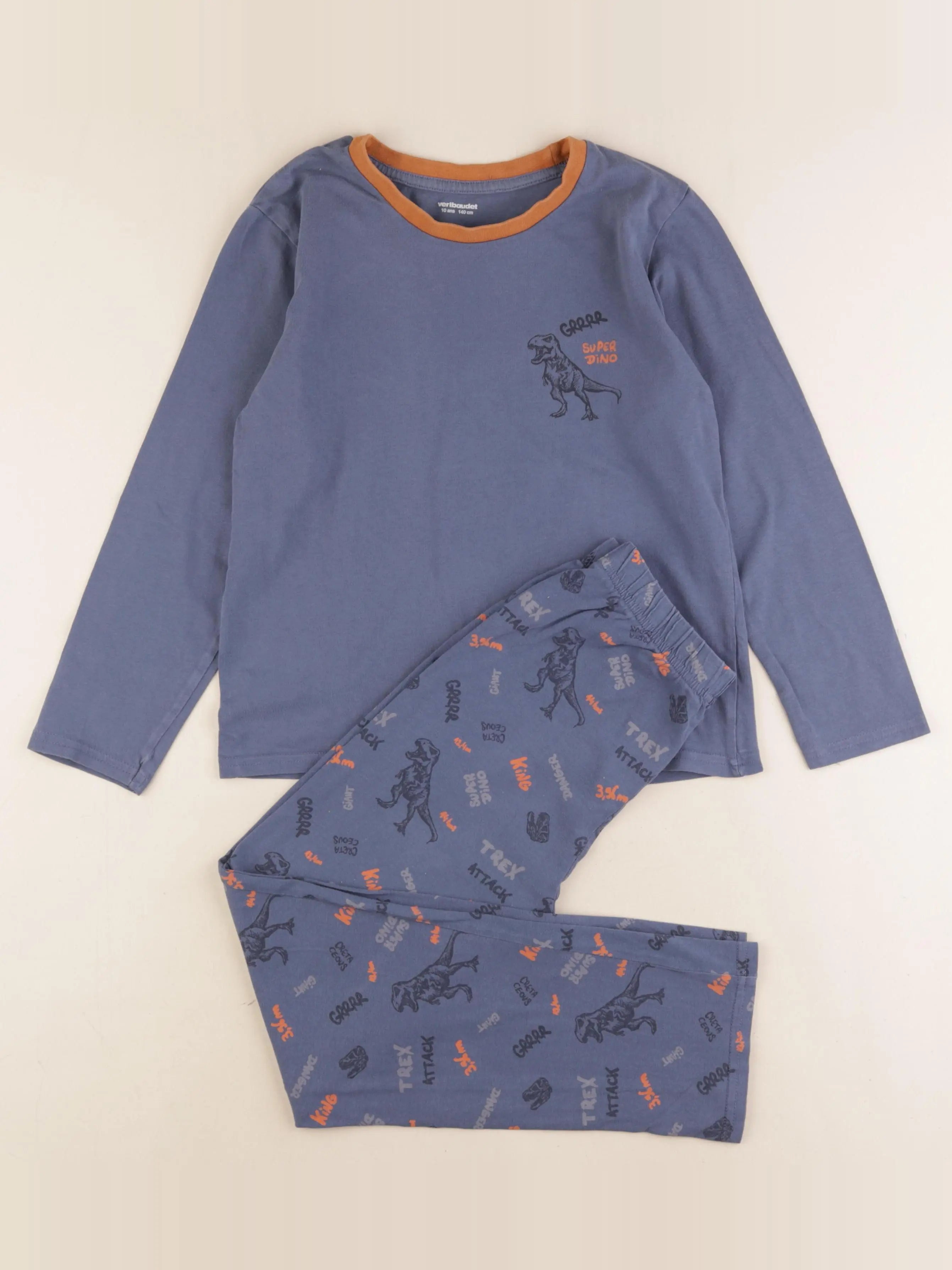 Vertbaudet - pyjama coton bleu - 10 ans