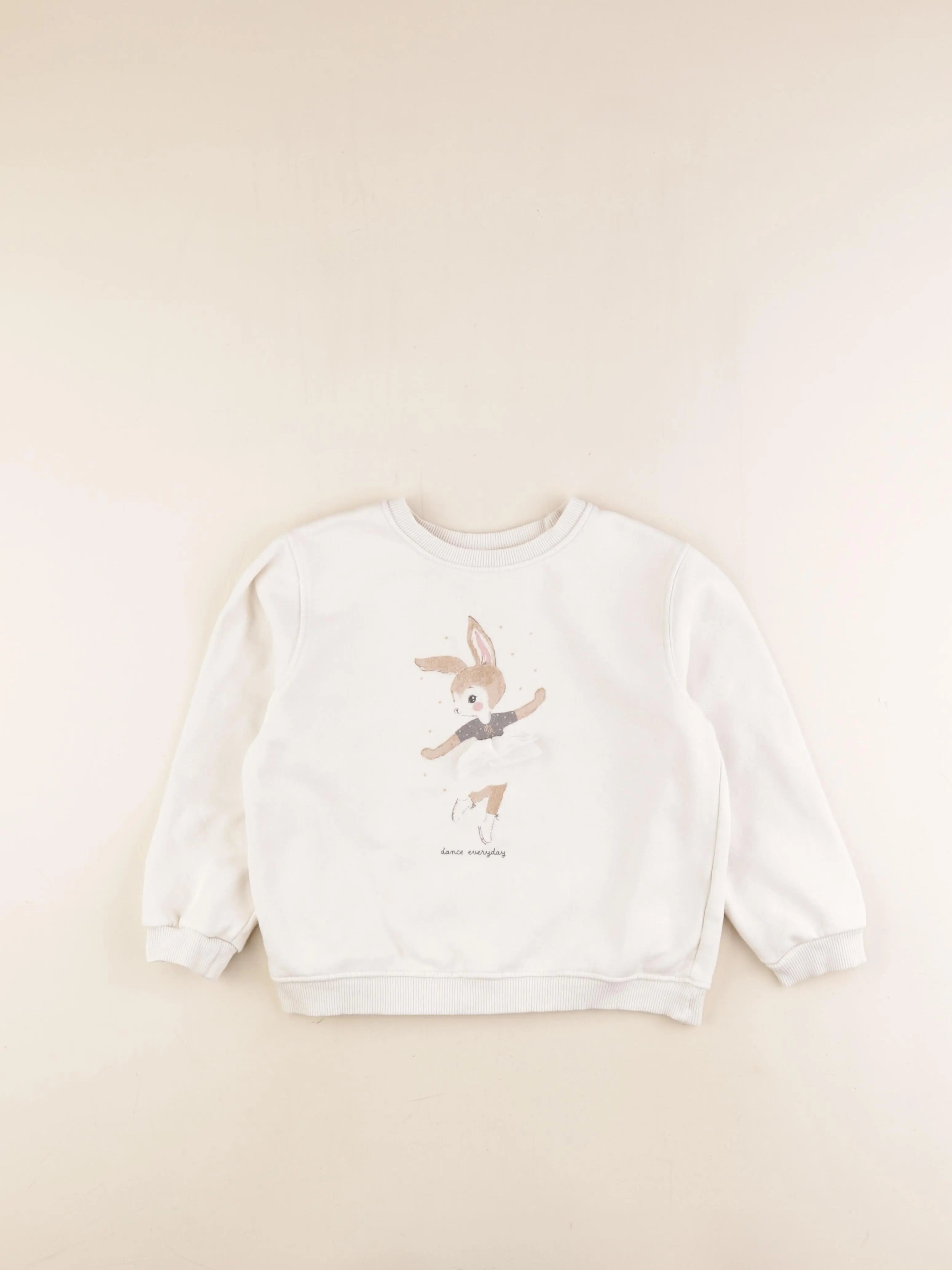 H&M - sweat beige - 6/8 ans