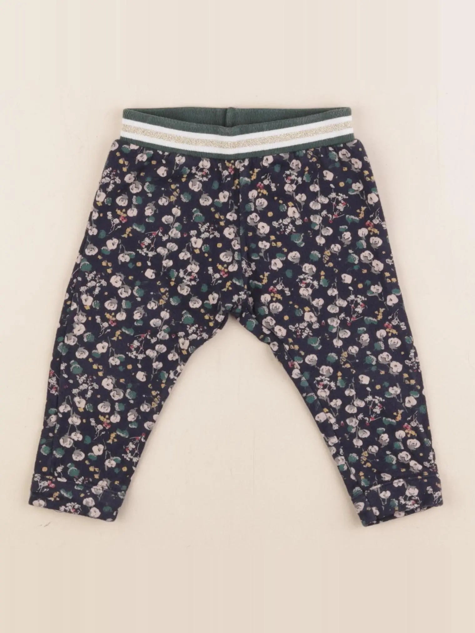 Petit Bateau - pantalon bleu, or - 12 mois