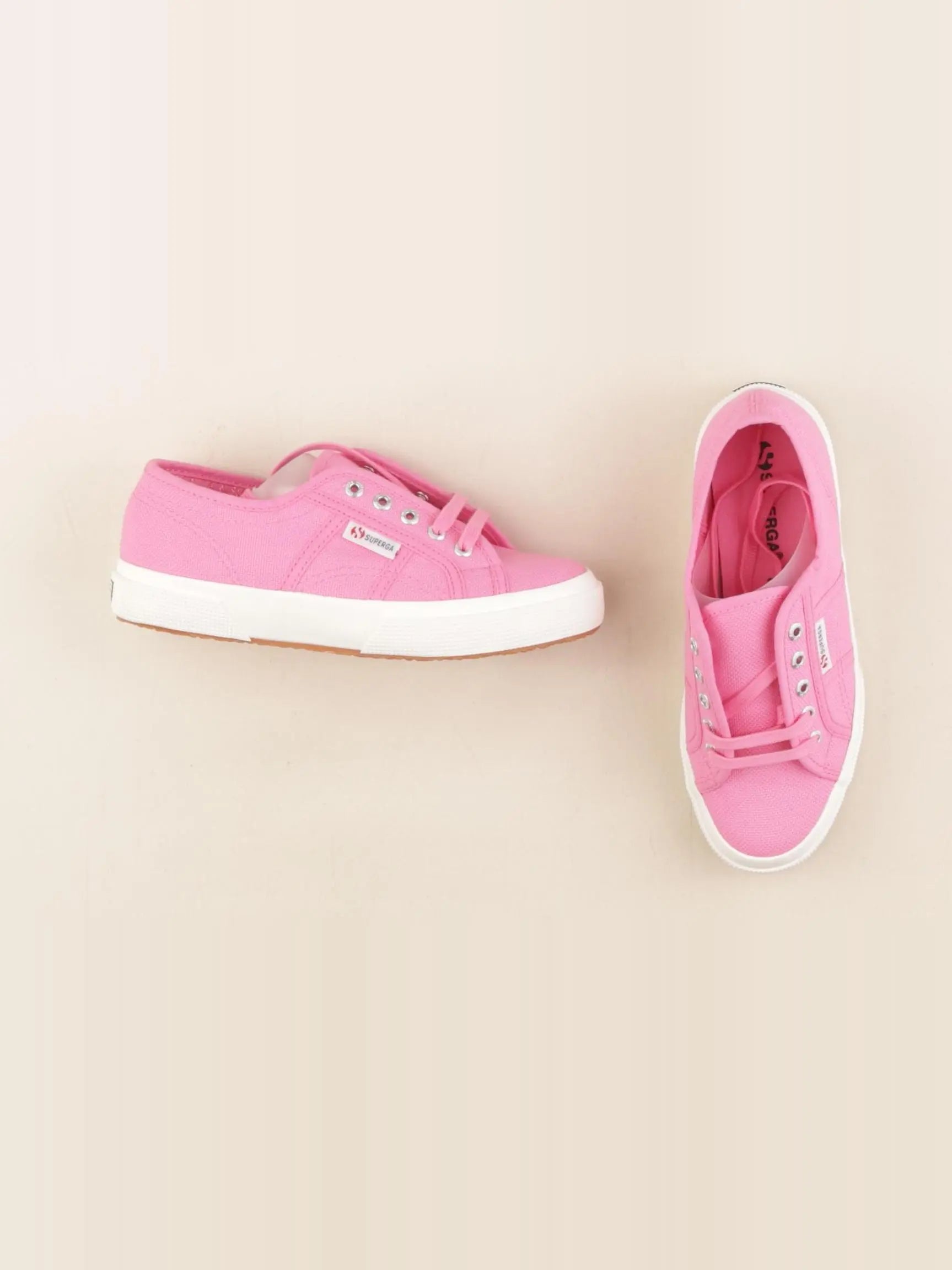 Superga - tennis à scratch/ lacets rose - pointure 33