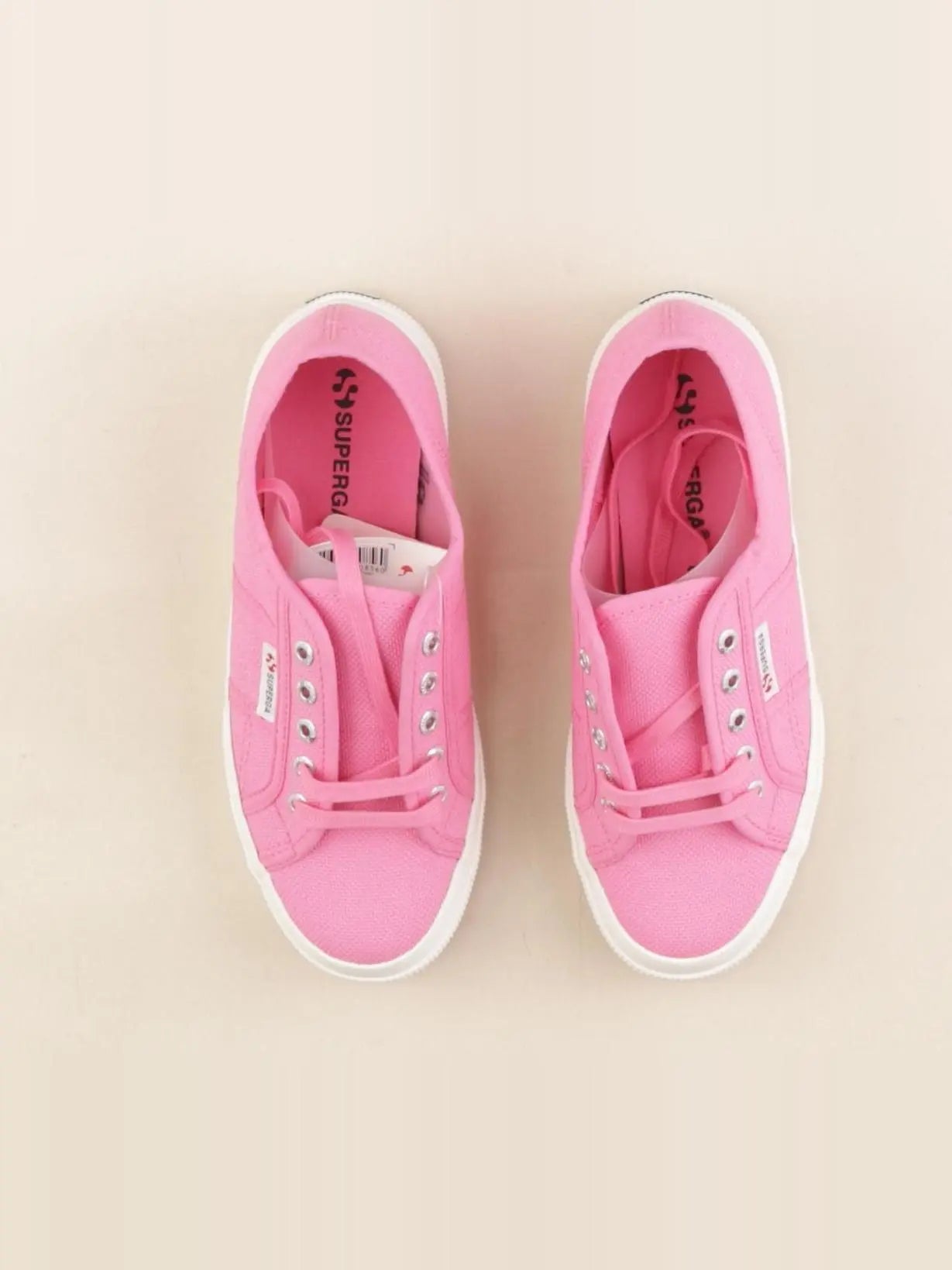 Superga - tennis à scratch/ lacets rose - pointure 33