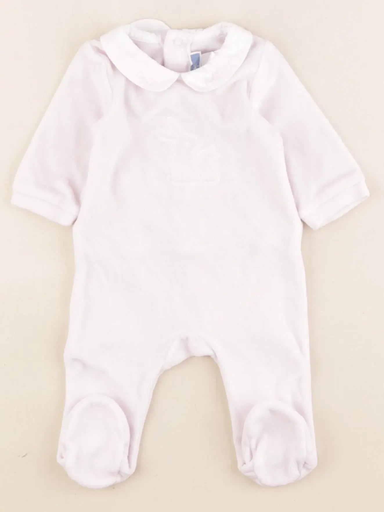 Jacadi - pyjama velours rose - 1 mois