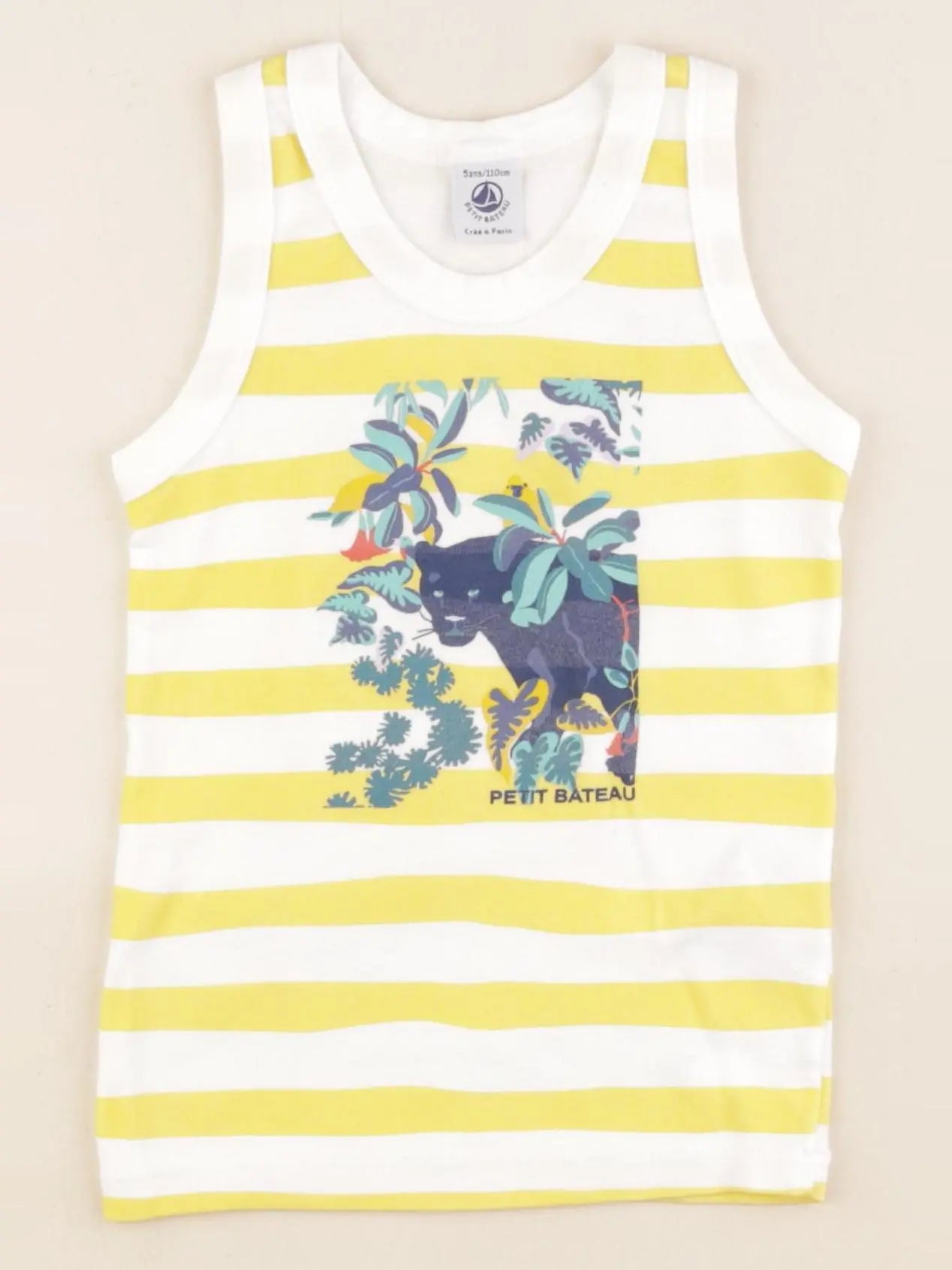 Petit Bateau - débardeur jaune - 5 ans