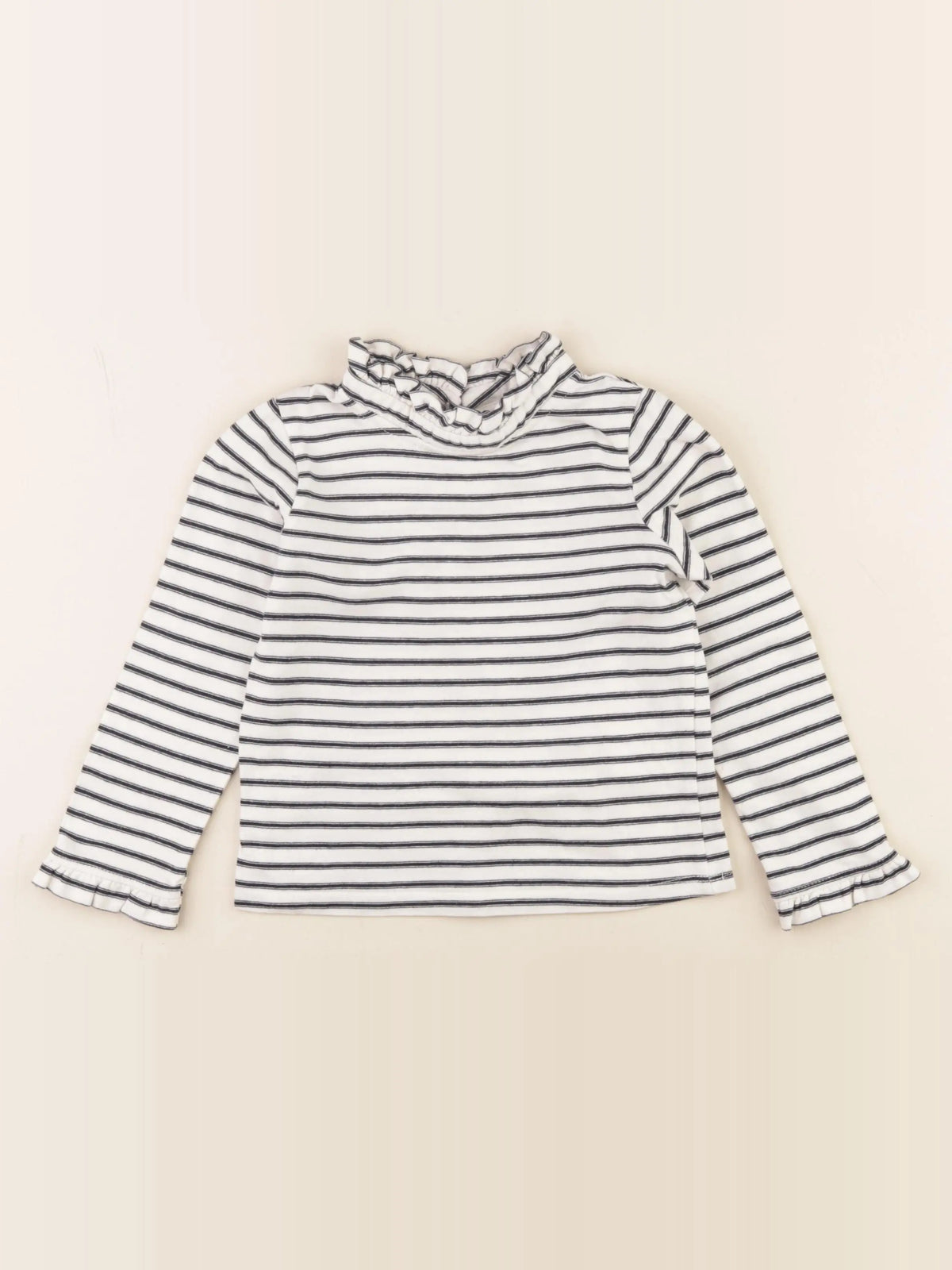 Cyrillus - tee-shirt blanc, bleu - 4 ans