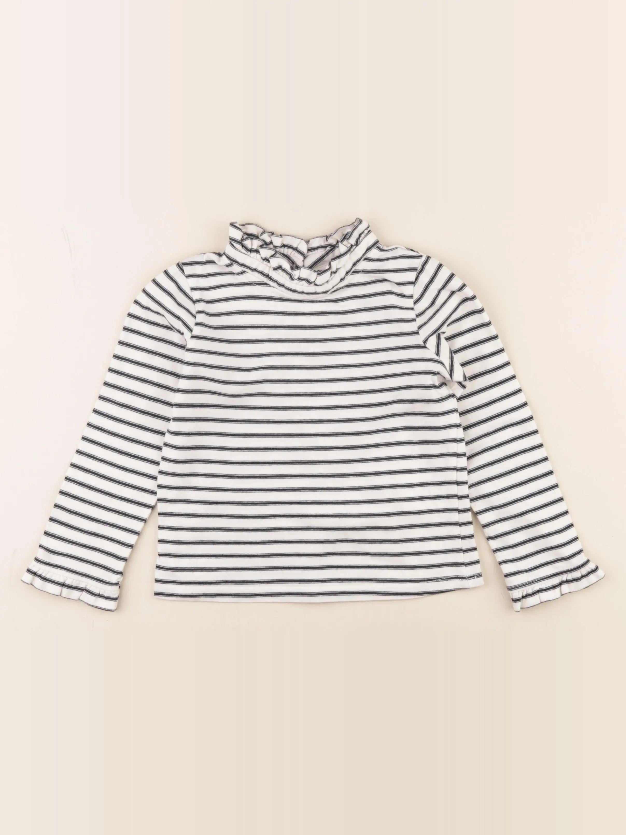 Cyrillus - tee-shirt blanc, bleu - 4 ans