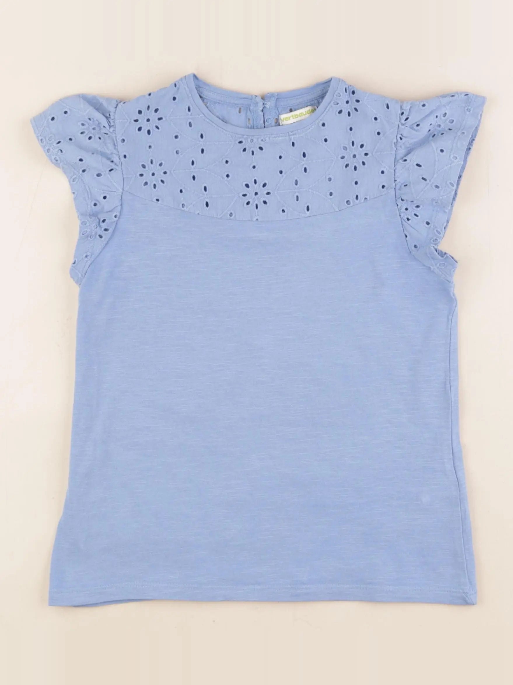 Vertbaudet - tee-shirt bleu - 8 ans