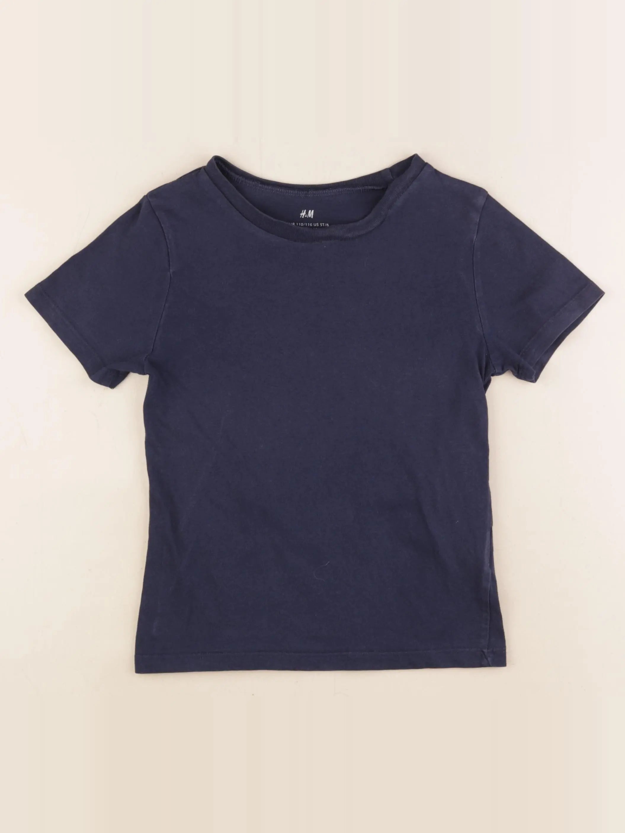 H&M - tee-shirt bleu - 4/6 ans