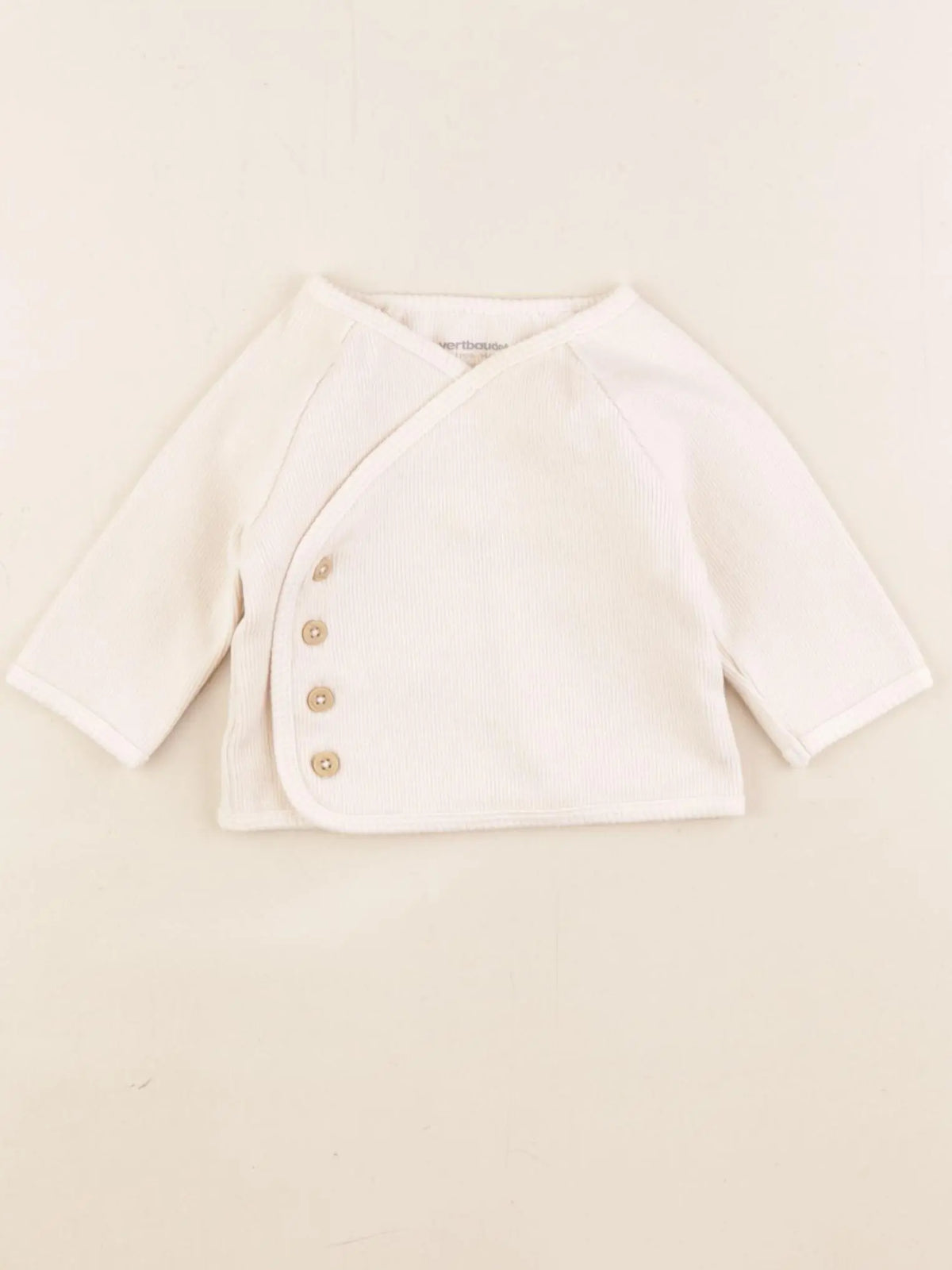 Vertbaudet - tee-shirt beige - 1 mois