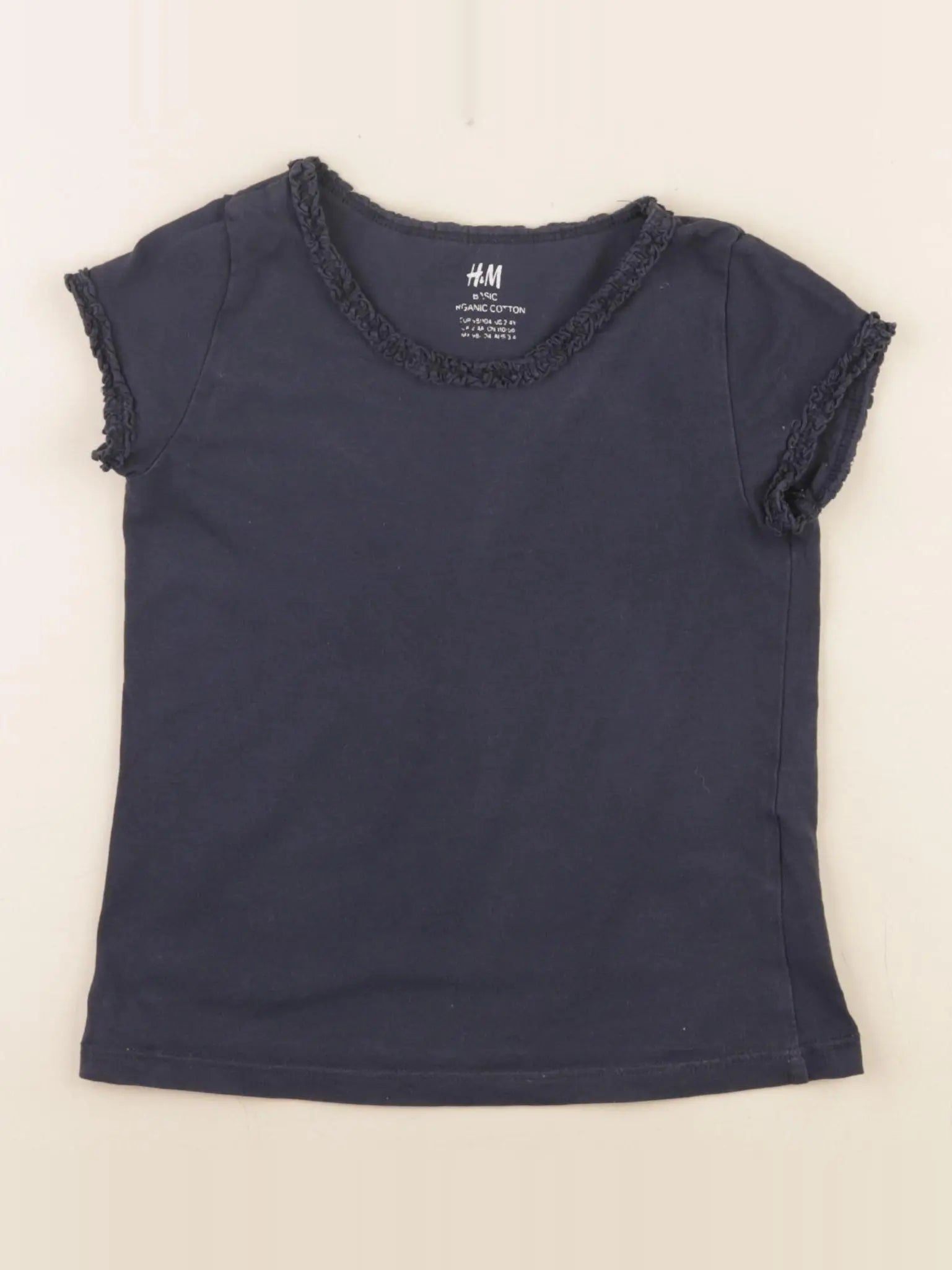 H&M - tee-shirt bleu - 3/4 ans