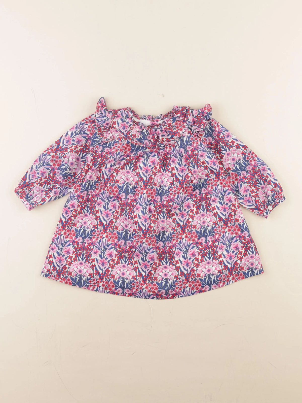 Jacadi - robe liberty multicolore - 12 mois