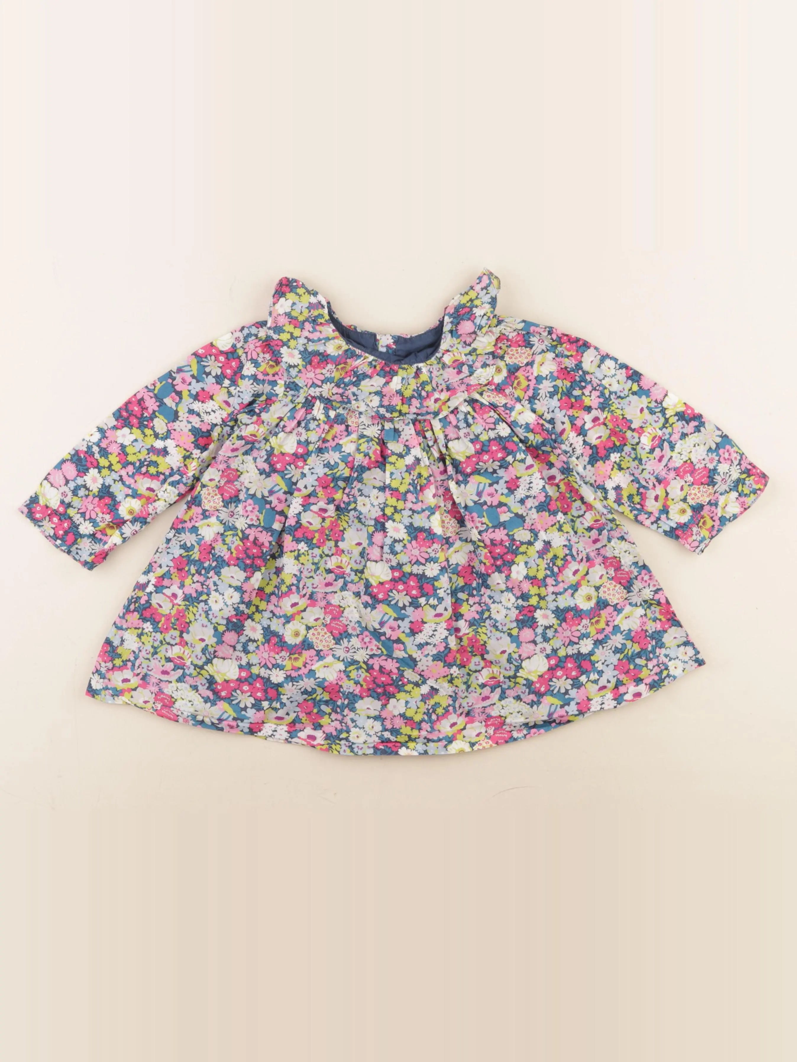 Jacadi - robe liberty multicolore - 12 mois