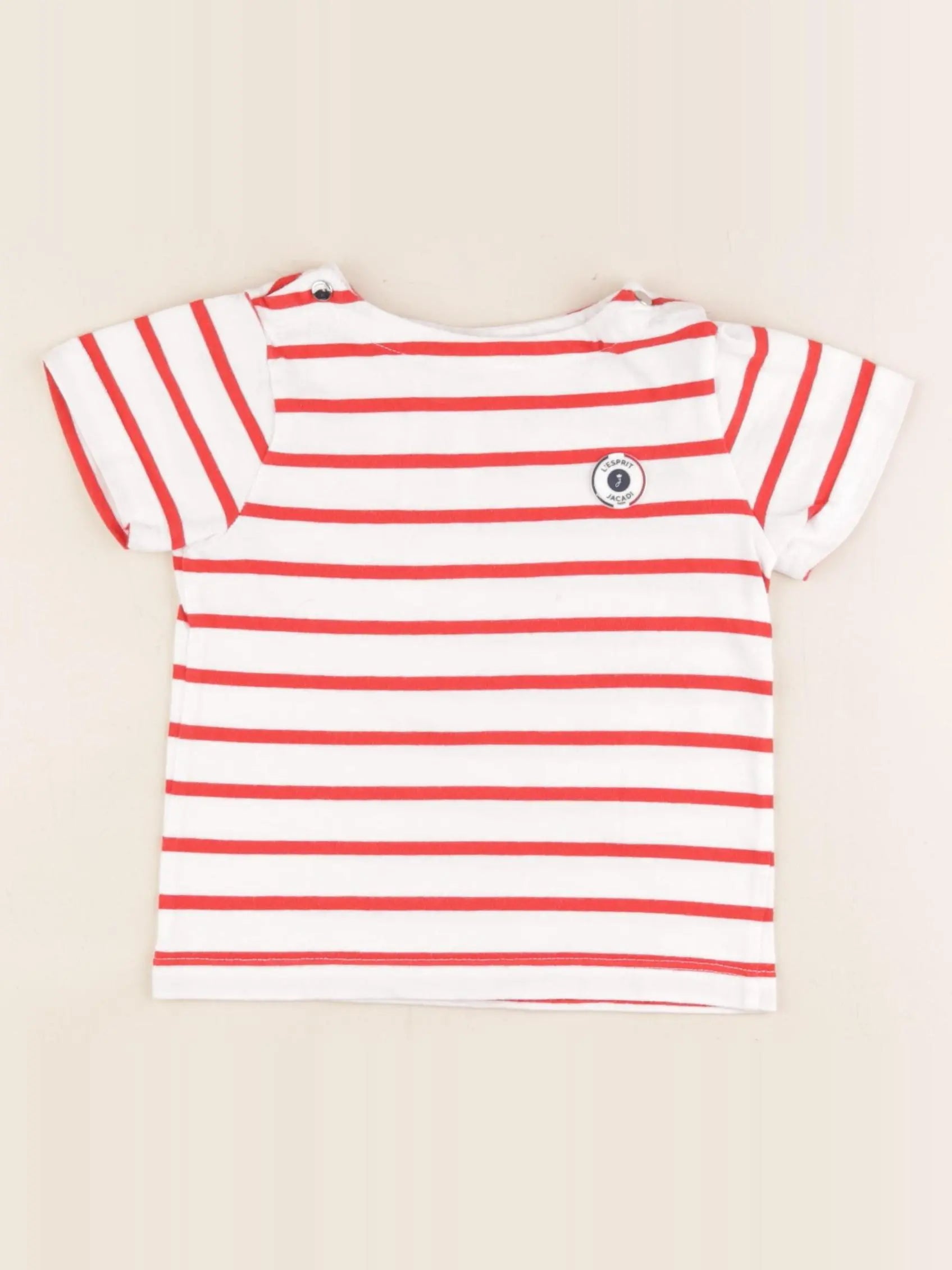 Jacadi - tee-shirt blanc, rouge - 24 mois
