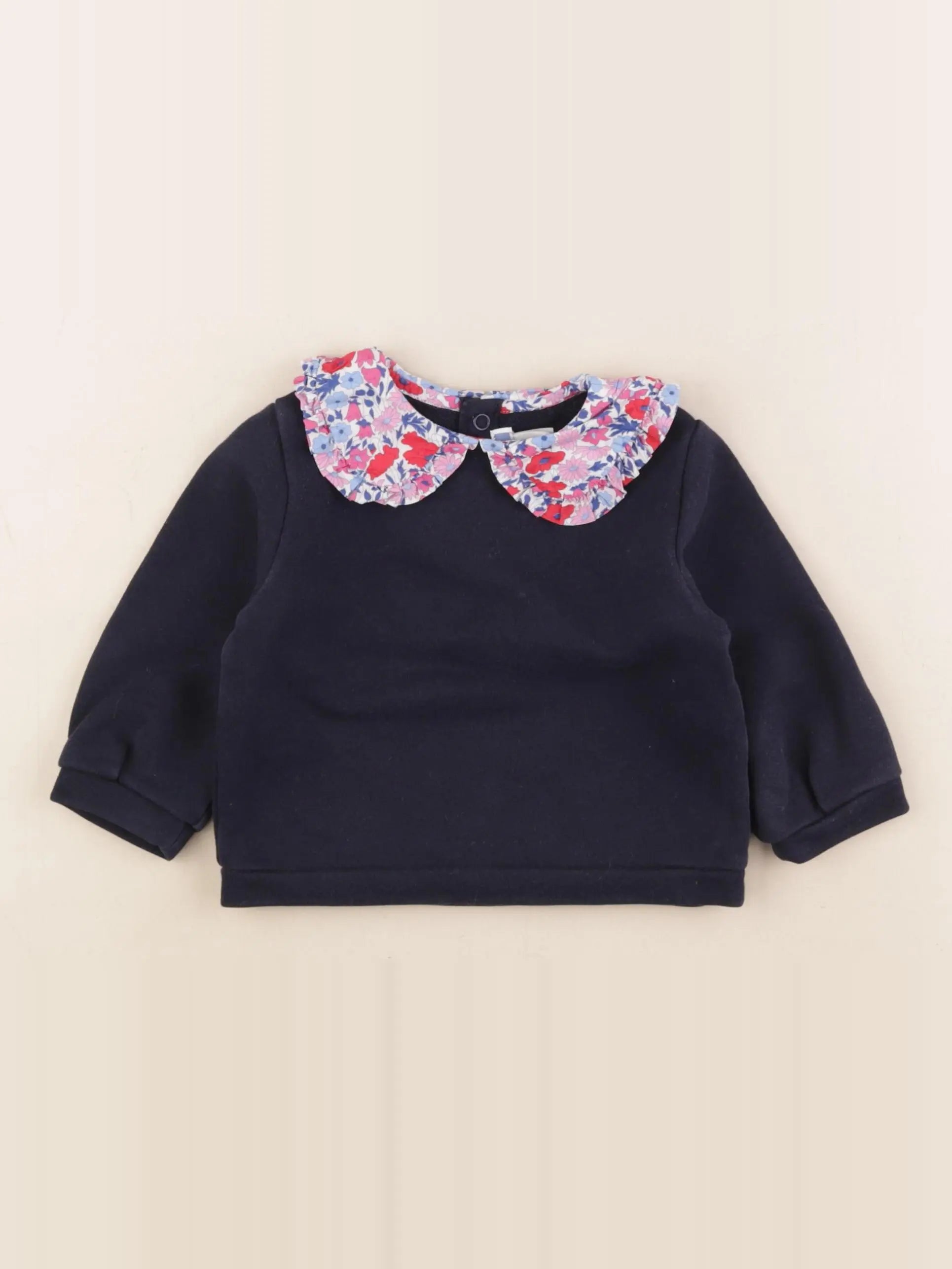 Jacadi - sweat bleu - 12 mois