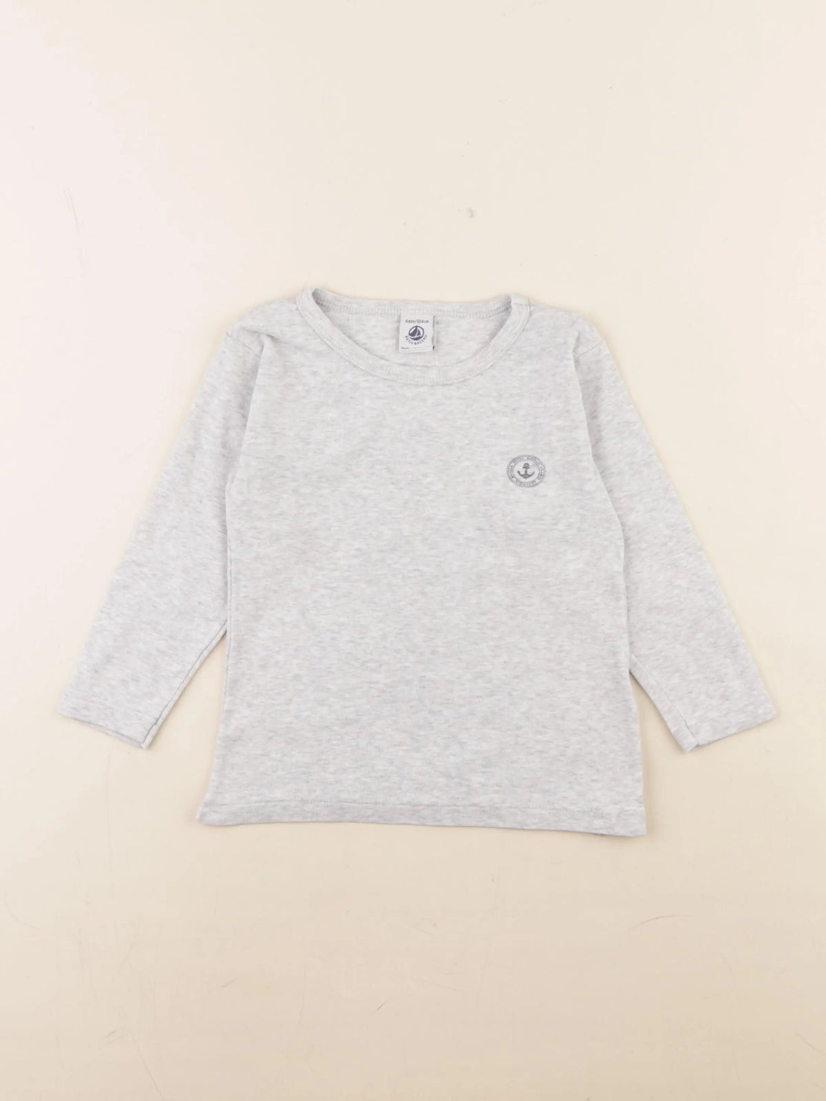 Petit Bateau - maillot de corps gris - 4 ans
