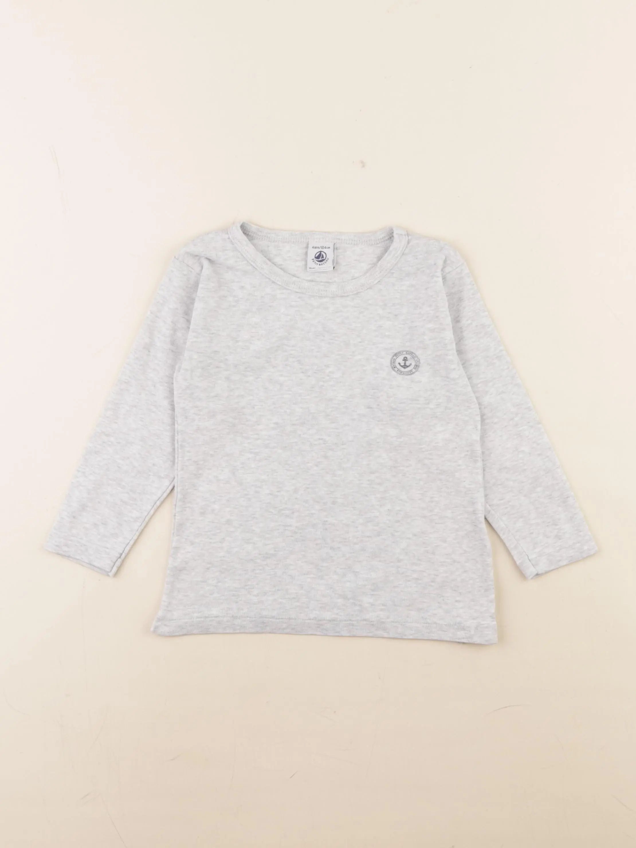 Petit Bateau - maillot de corps gris - 4 ans