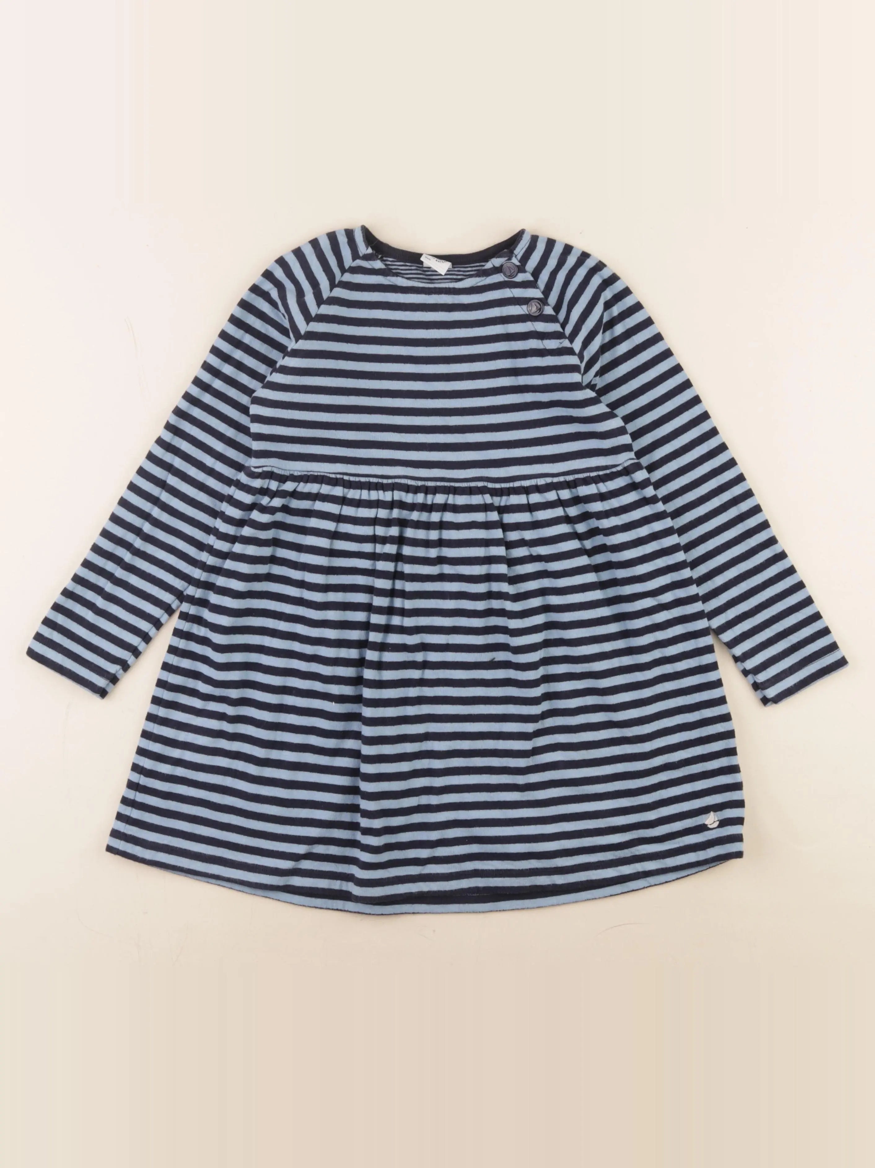 Petit Bateau - robe bleu - 6 ans