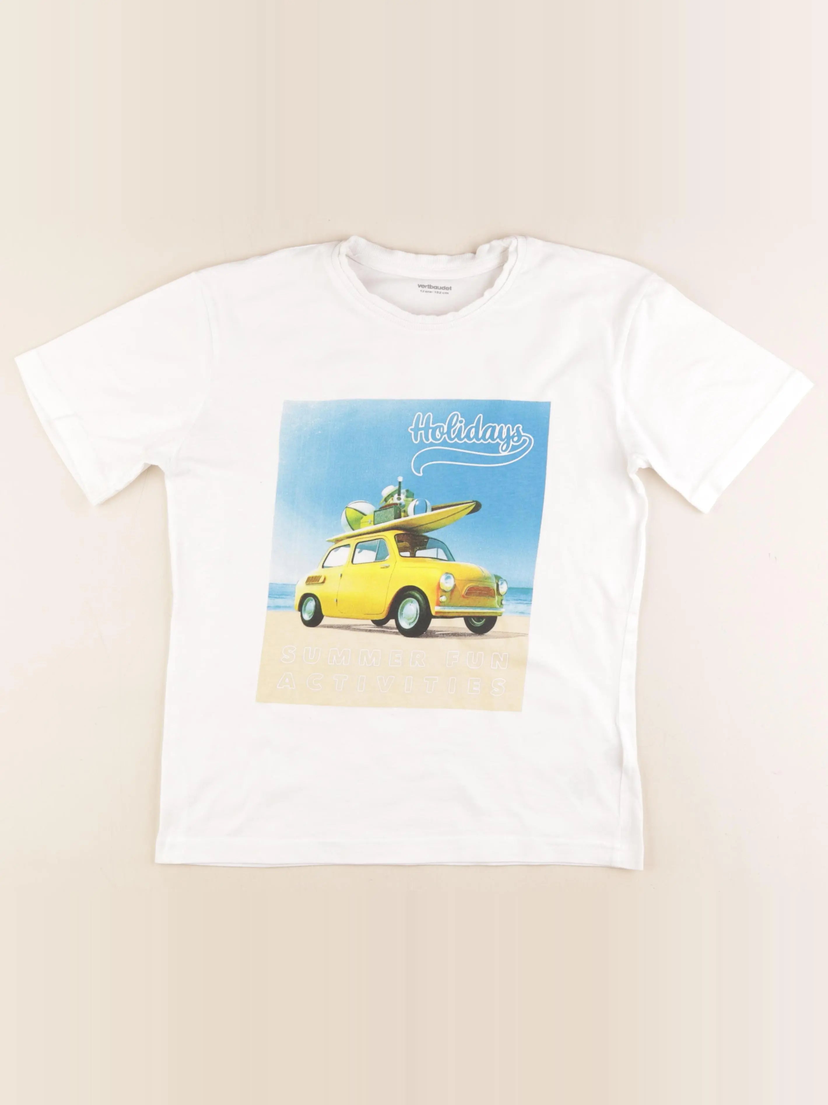 Vertbaudet - tee-shirt blanc - 12 ans