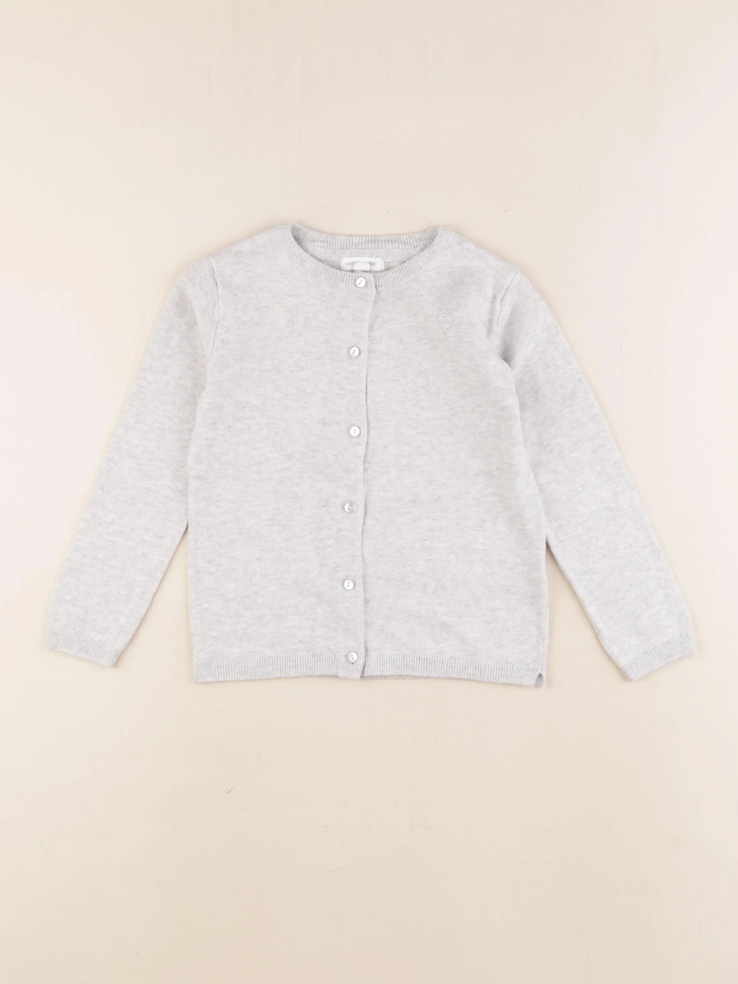Vertbaudet - gilet gris - 4 ans