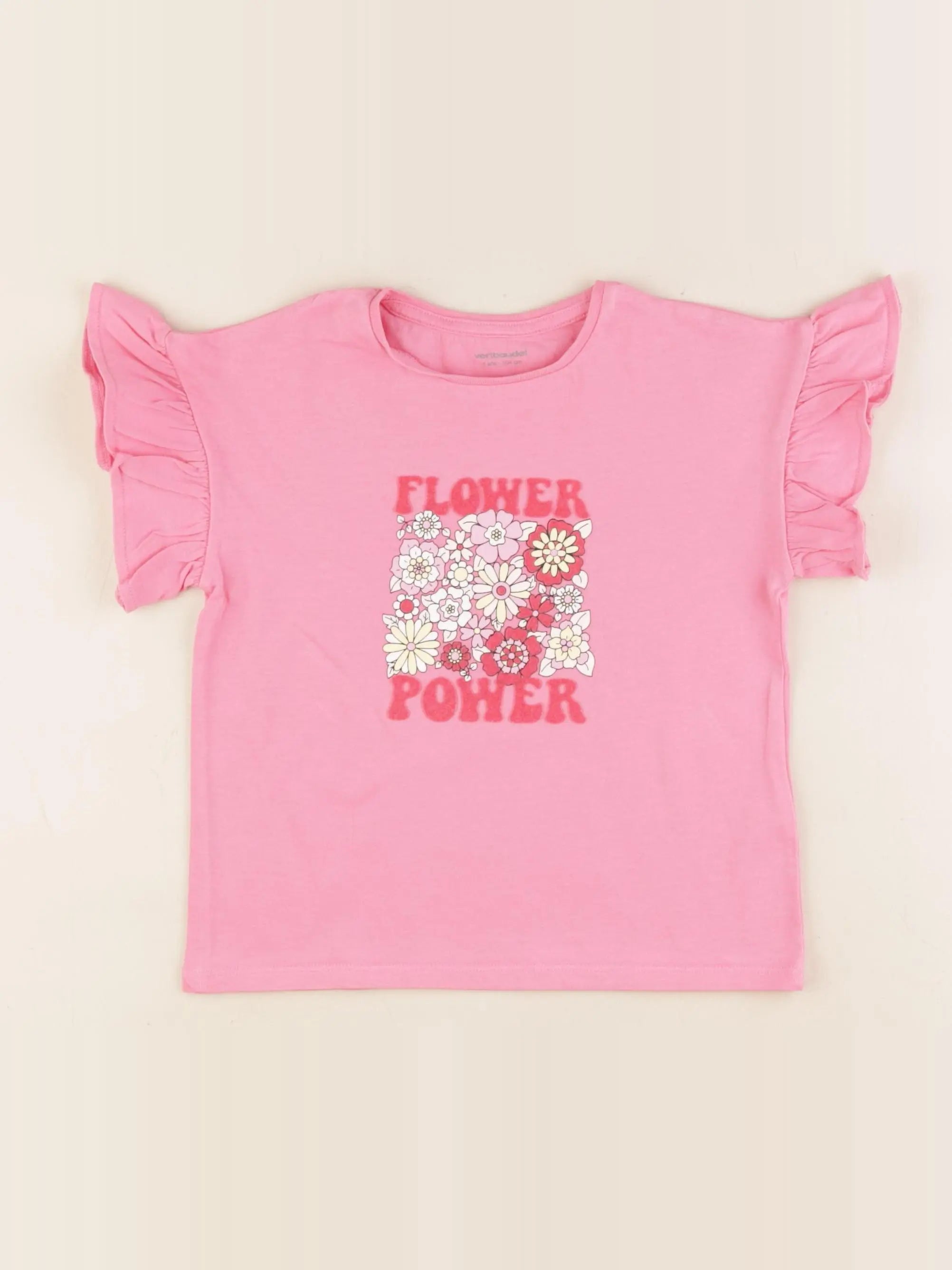 Vertbaudet - tee-shirt rose - 4 ans