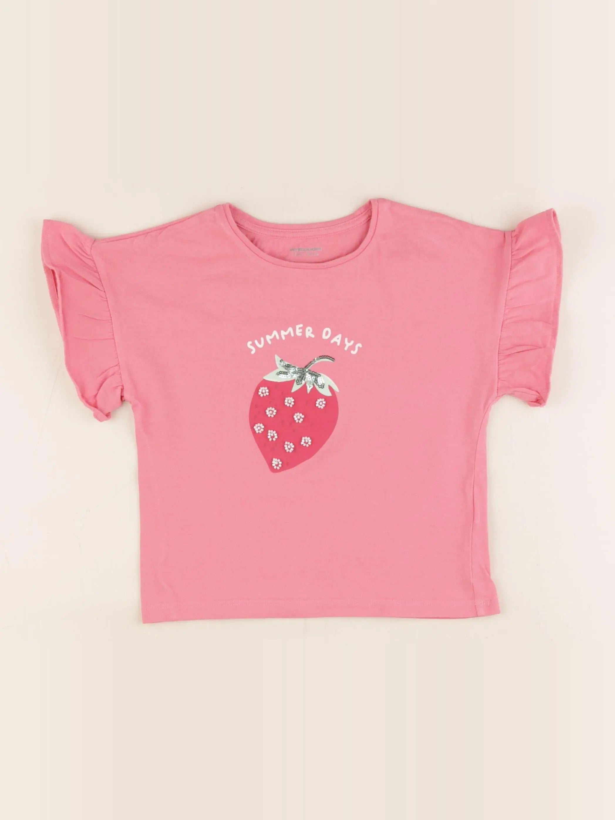 Vertbaudet - tee-shirt rose - 4 ans