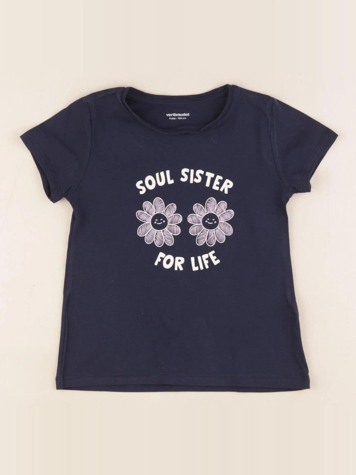 Vertbaudet - tee-shirt bleu - 4 ans