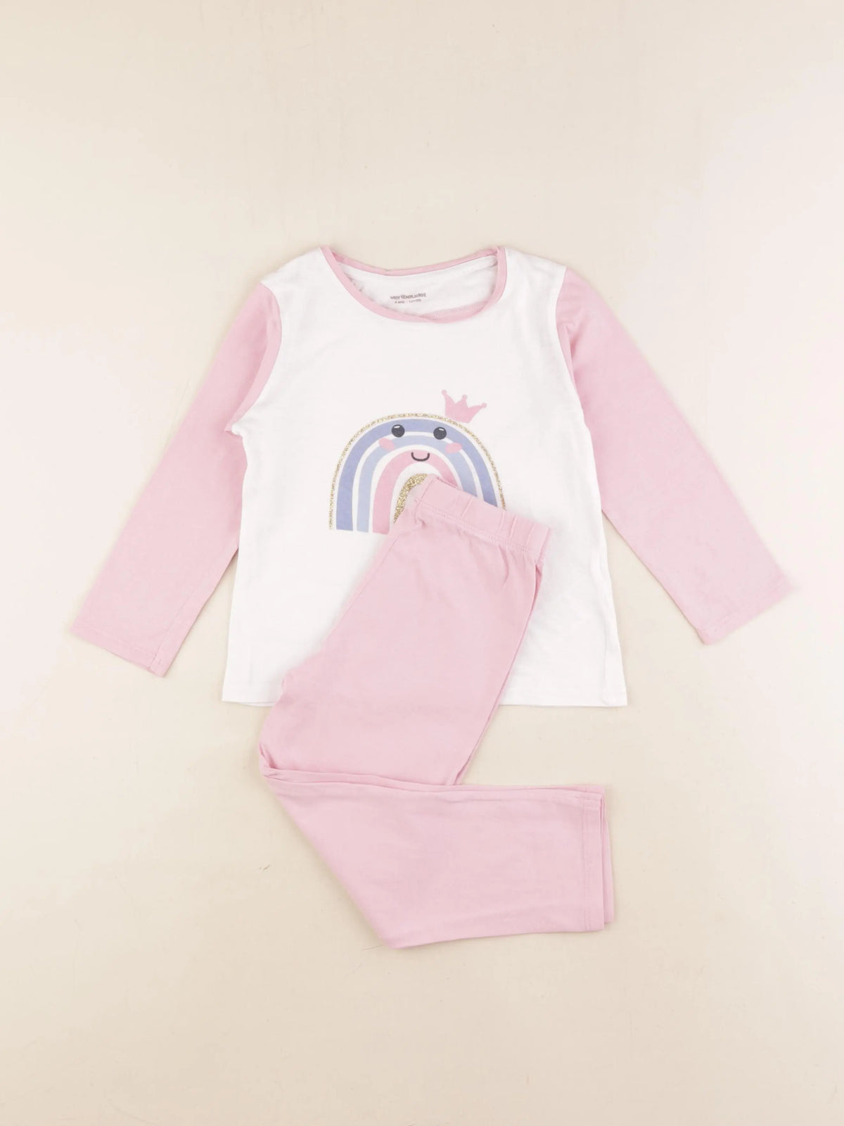 Vertbaudet - pyjama coton rose - 4 ans
